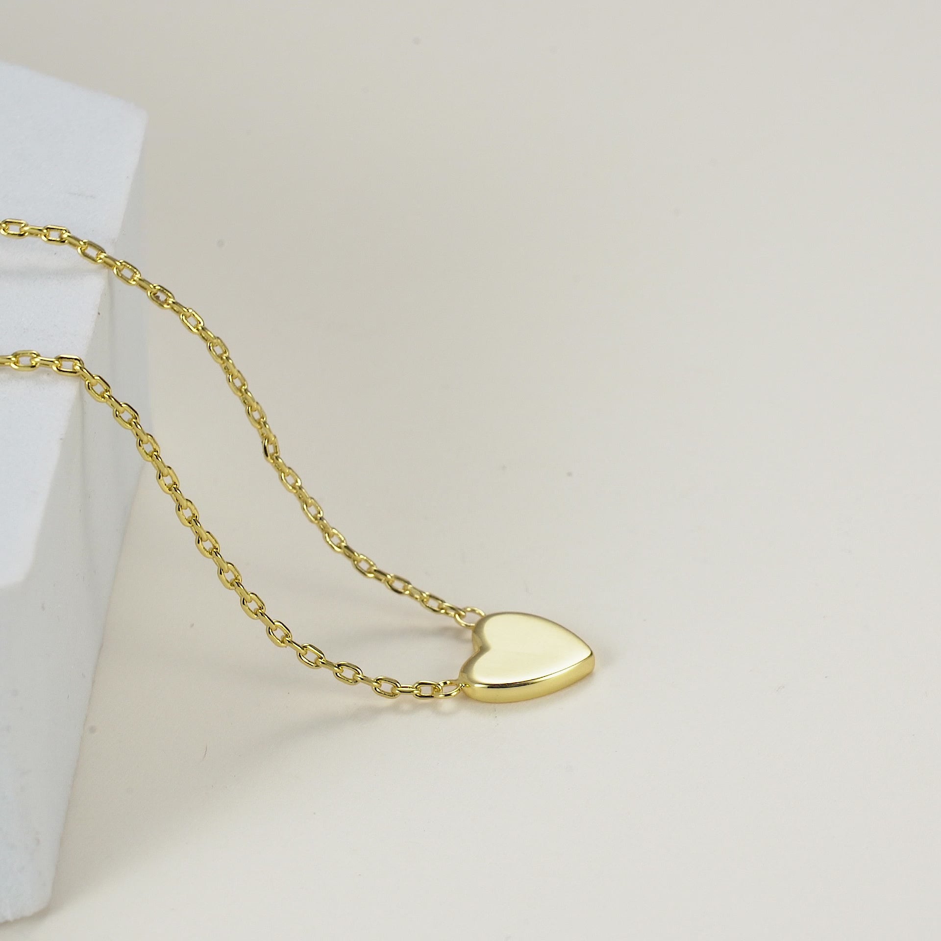Gold Plated Heart Necklace Video