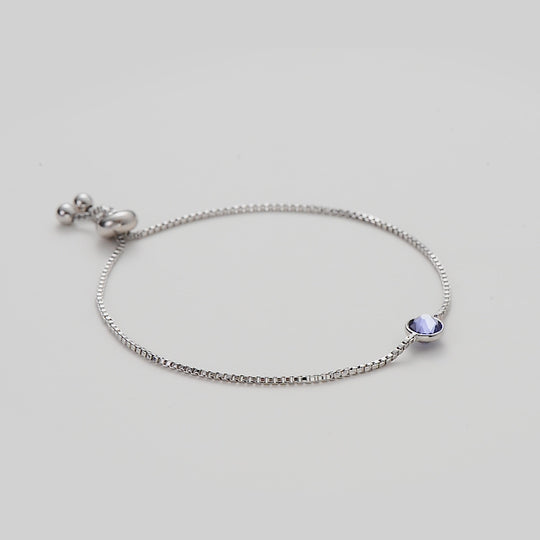 Light Purple Crystal Bracelet Created with Zircondia® Crystals Video
