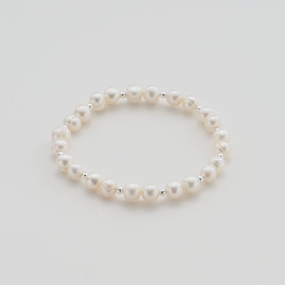 Freshwater Baroque Pearl Stretch Bracelet Video