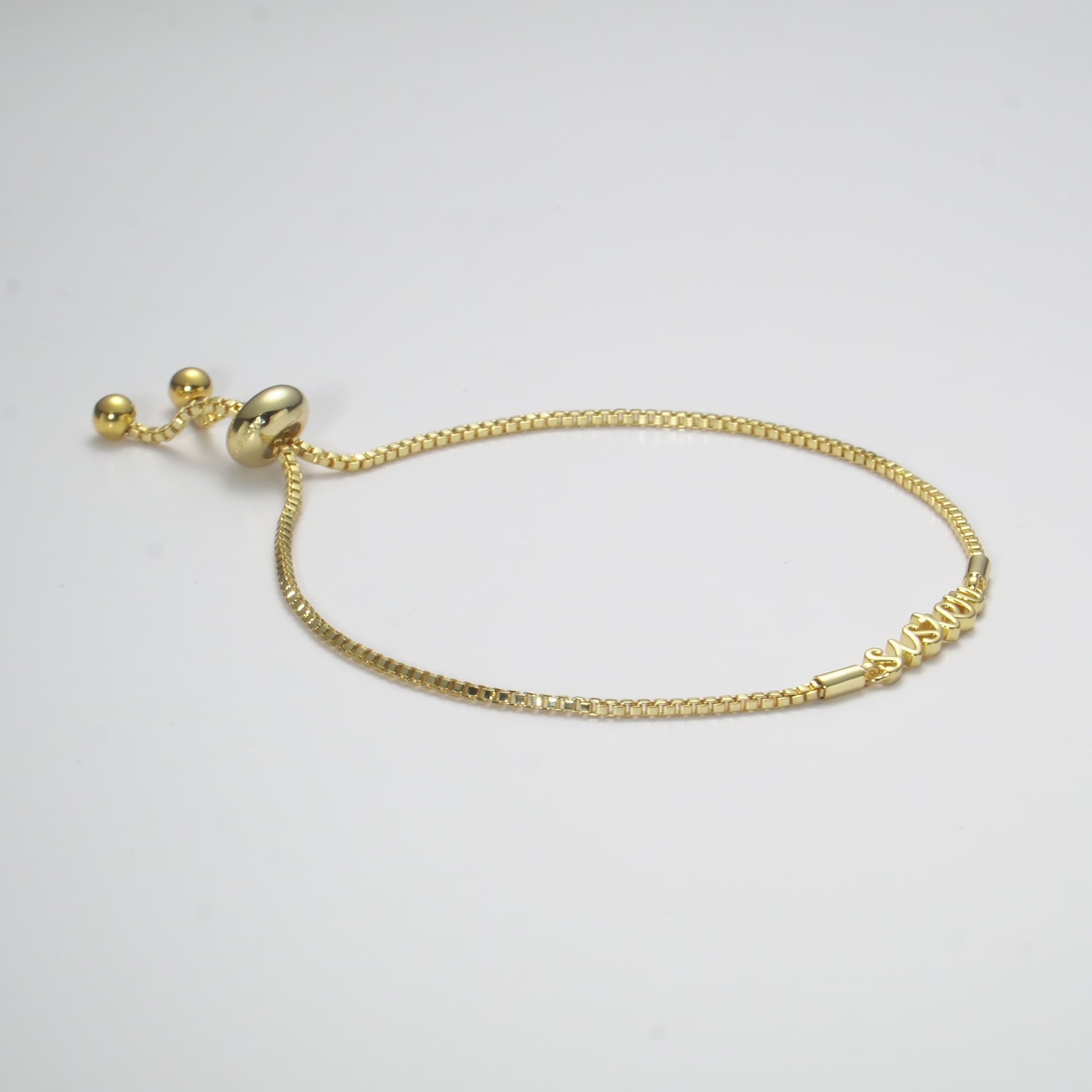 Gold Plated Sister Bracelet Created with Zircondia® Crystals Video