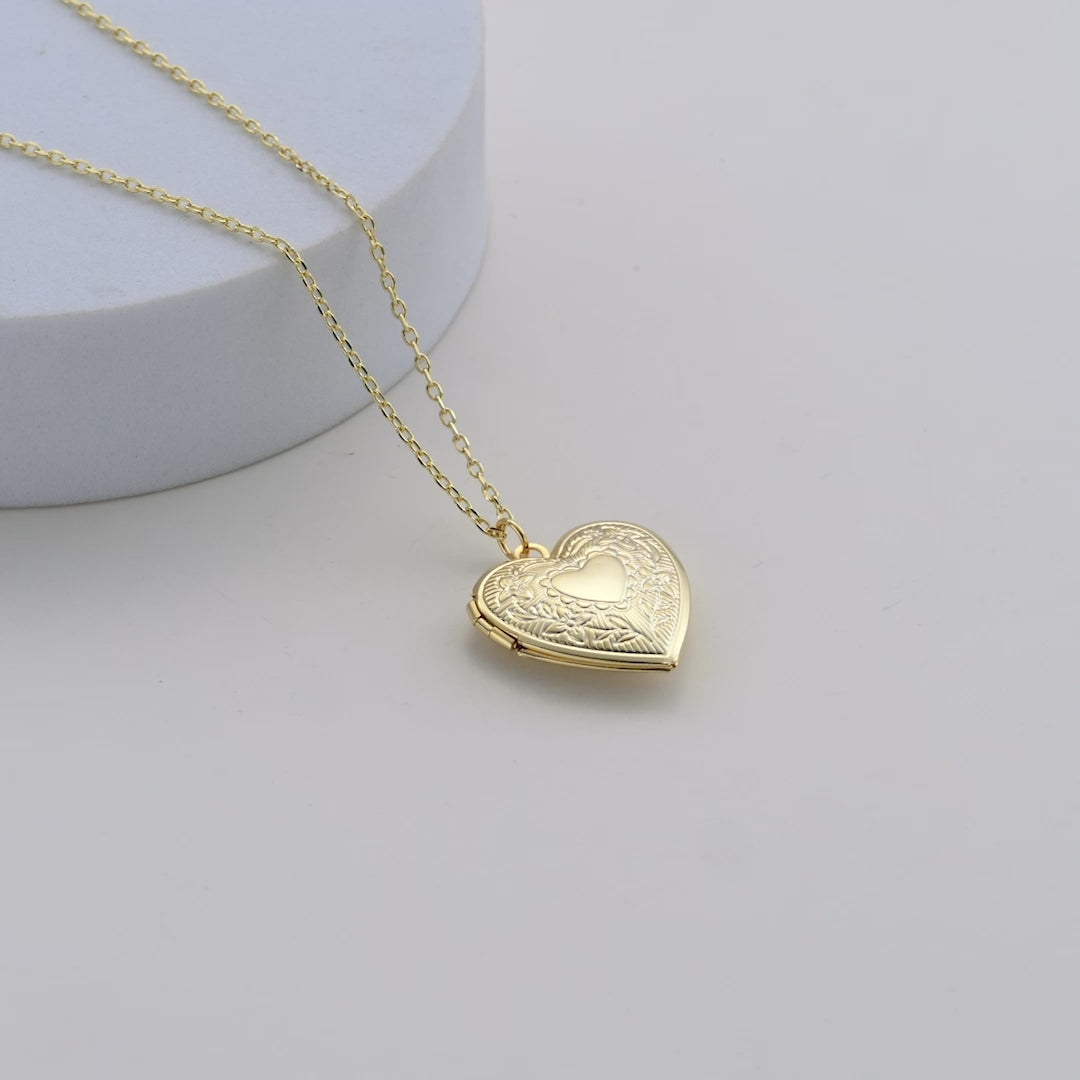 Gold Plated Heart Locket Video