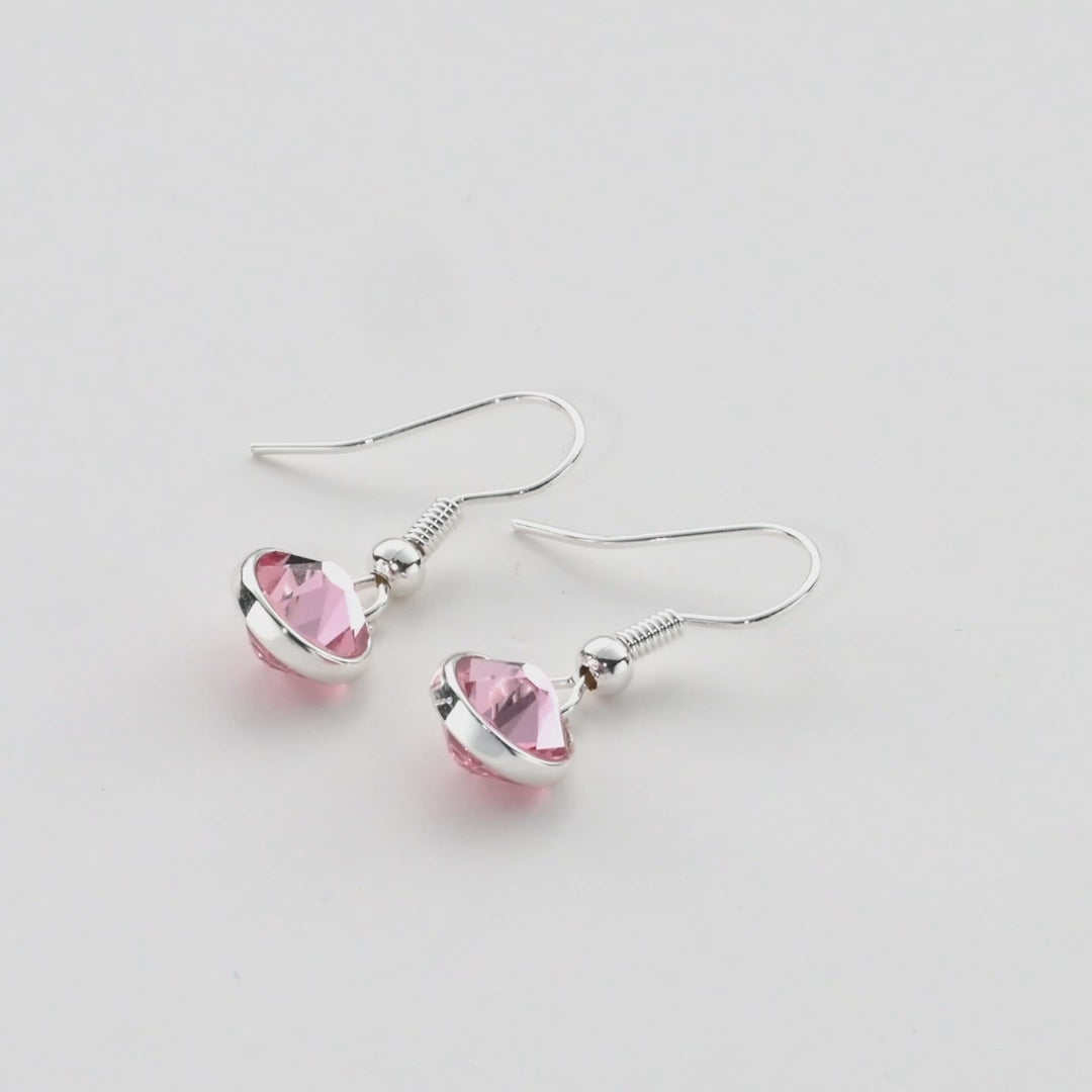 October Birthstone Drop Earrings Created with Tourmaline Zircondia® Crystals Video