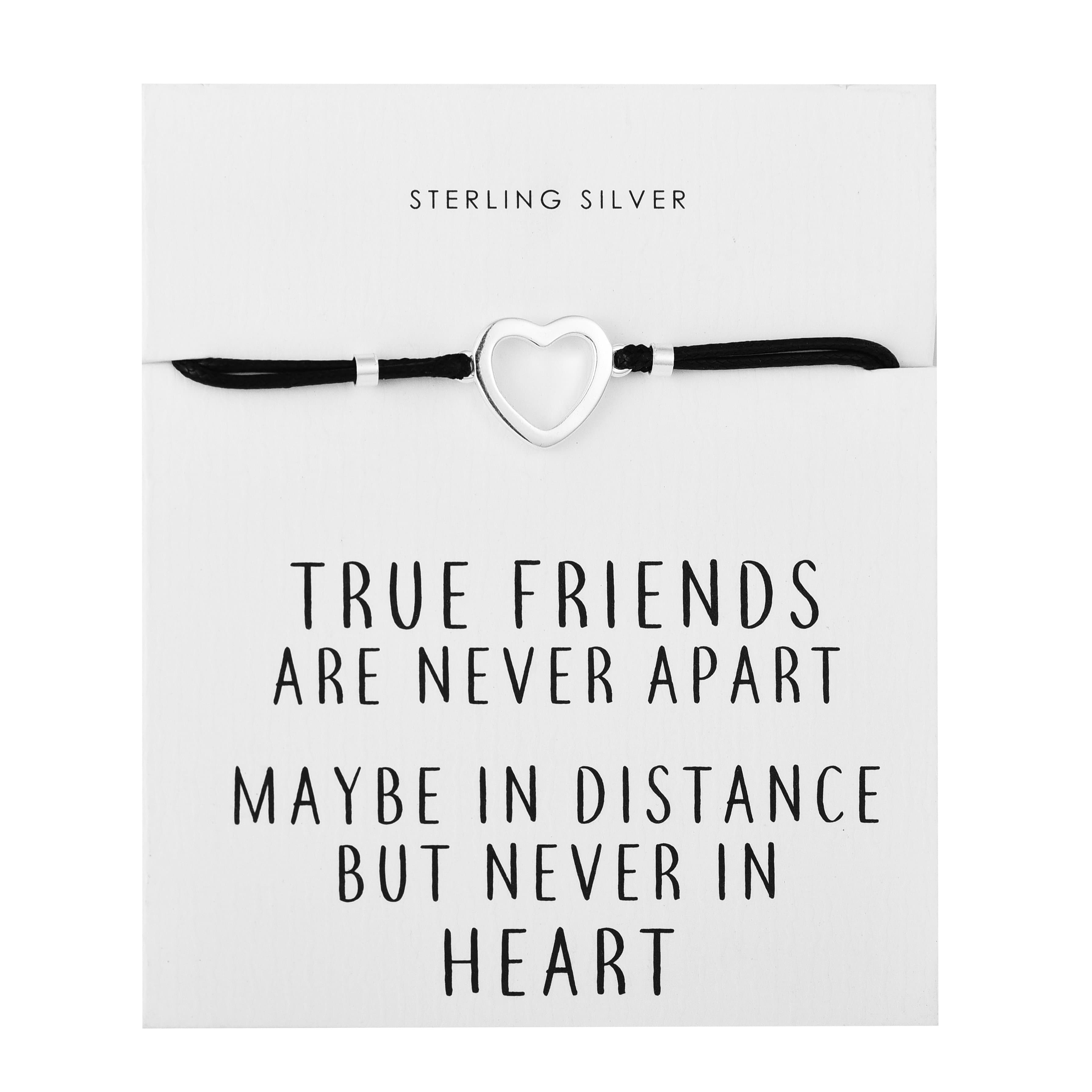 Sterling Silver Heart Quote Bracelet by Philip Jones Jewellery