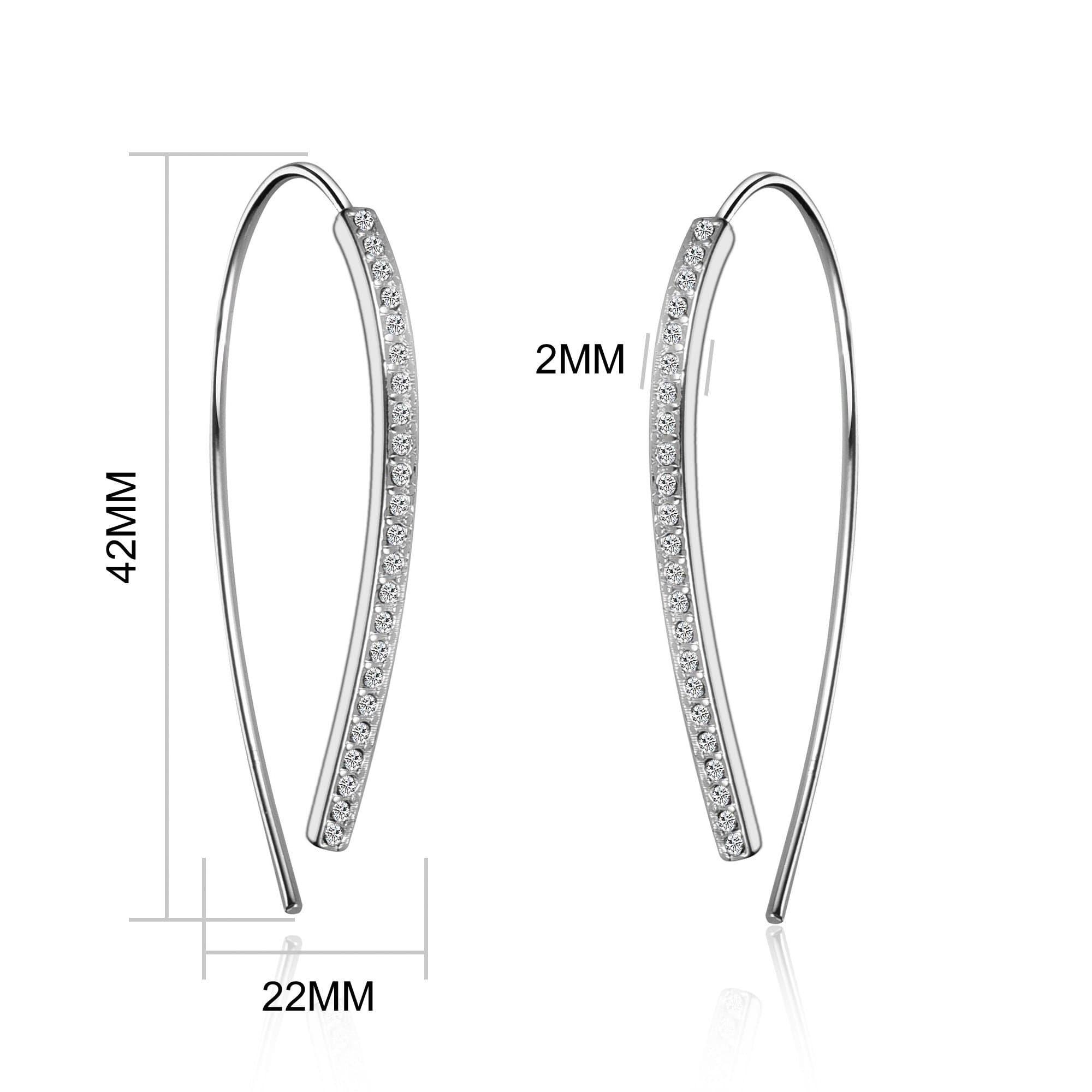 Thread Earrings Created with Zircondia® Crystals