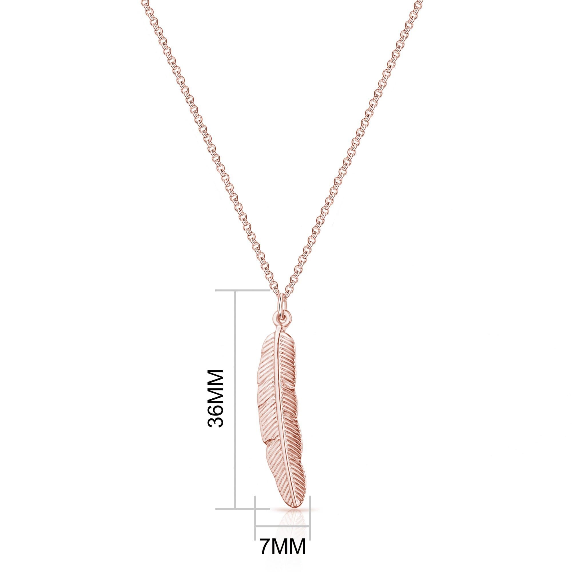 Rose Gold Plated Feather Necklace
