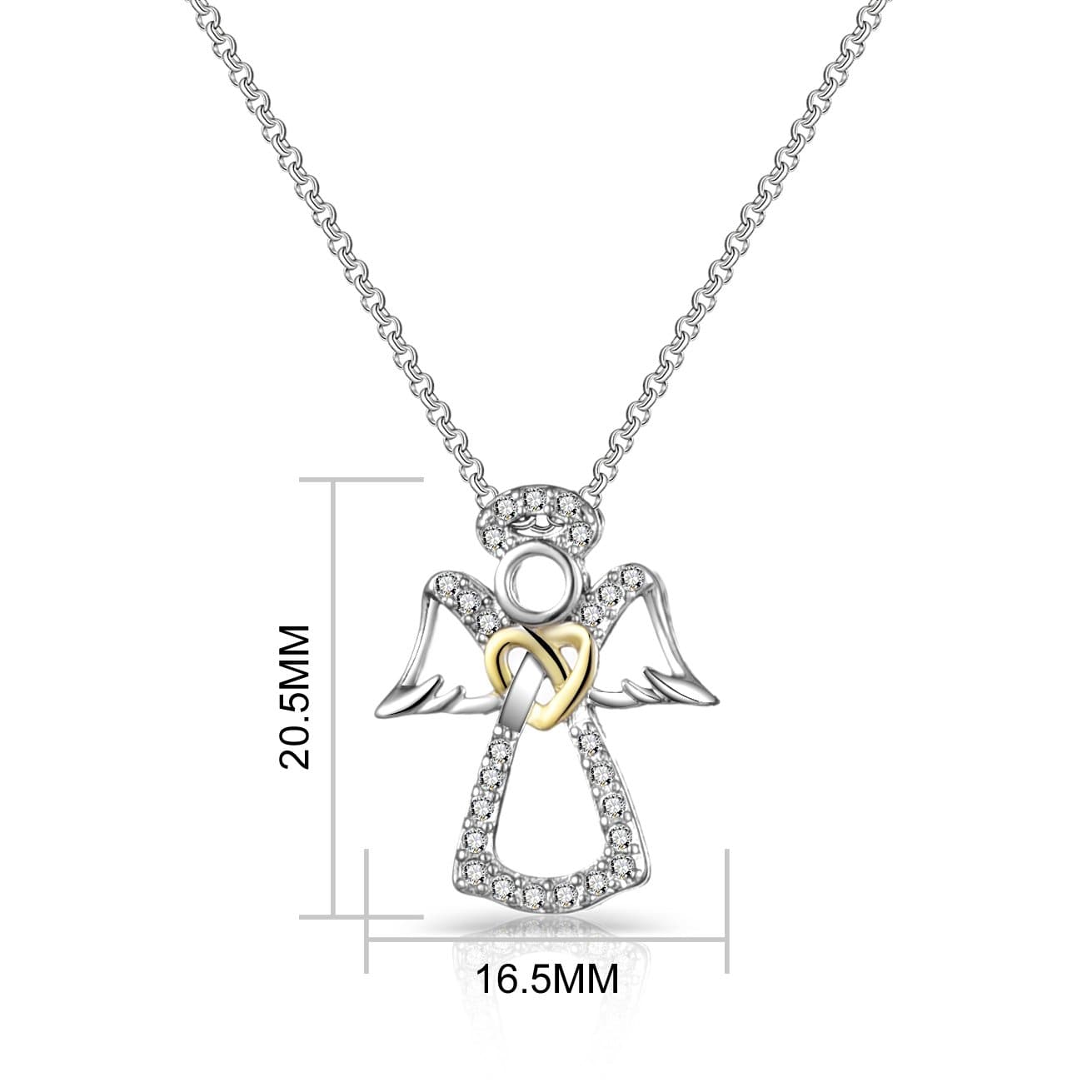Guardian Angel Necklace Created with Zircondia® Crystals