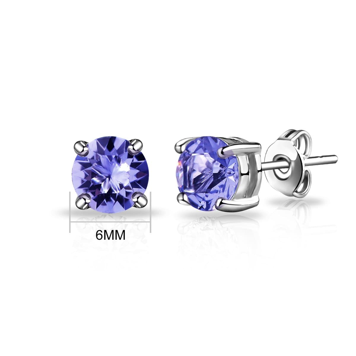 Light Purple Stud Earrings Created with Zircondia® Crystals