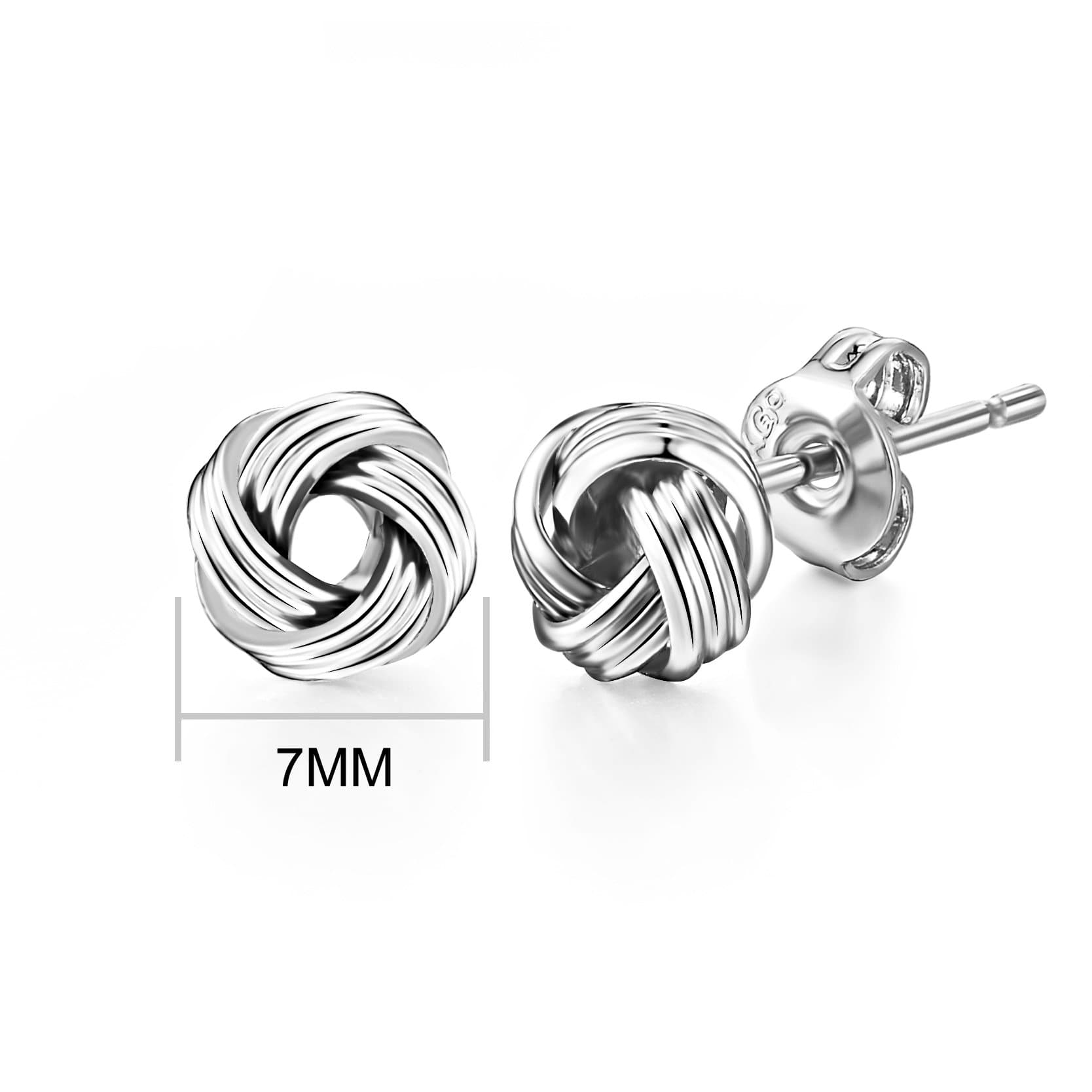 Silver Plated Love Knot Earrings with Quote Card