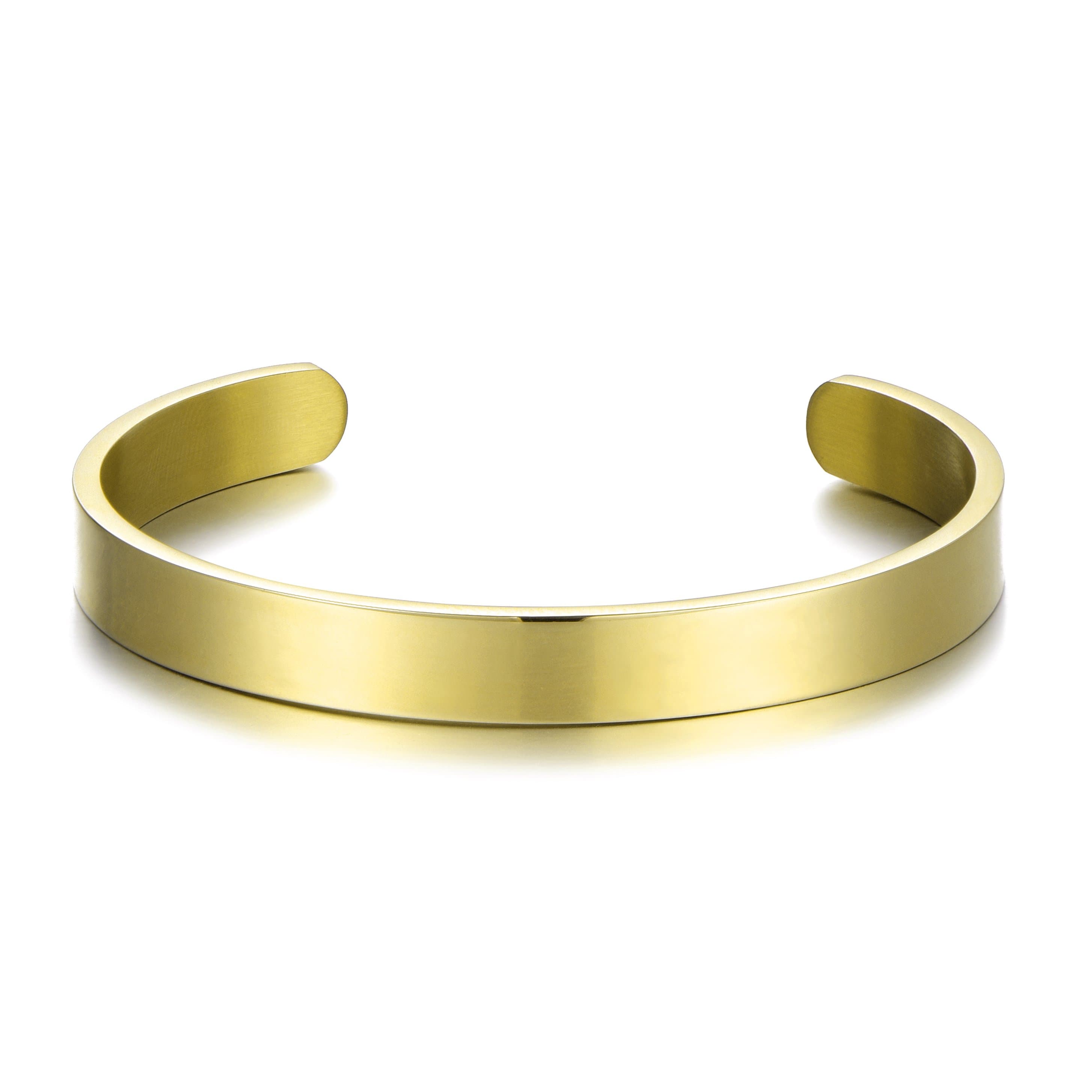 Men's Gold Plated Stainless Steel Cuff Bracelet by Philip Jones Jewellery