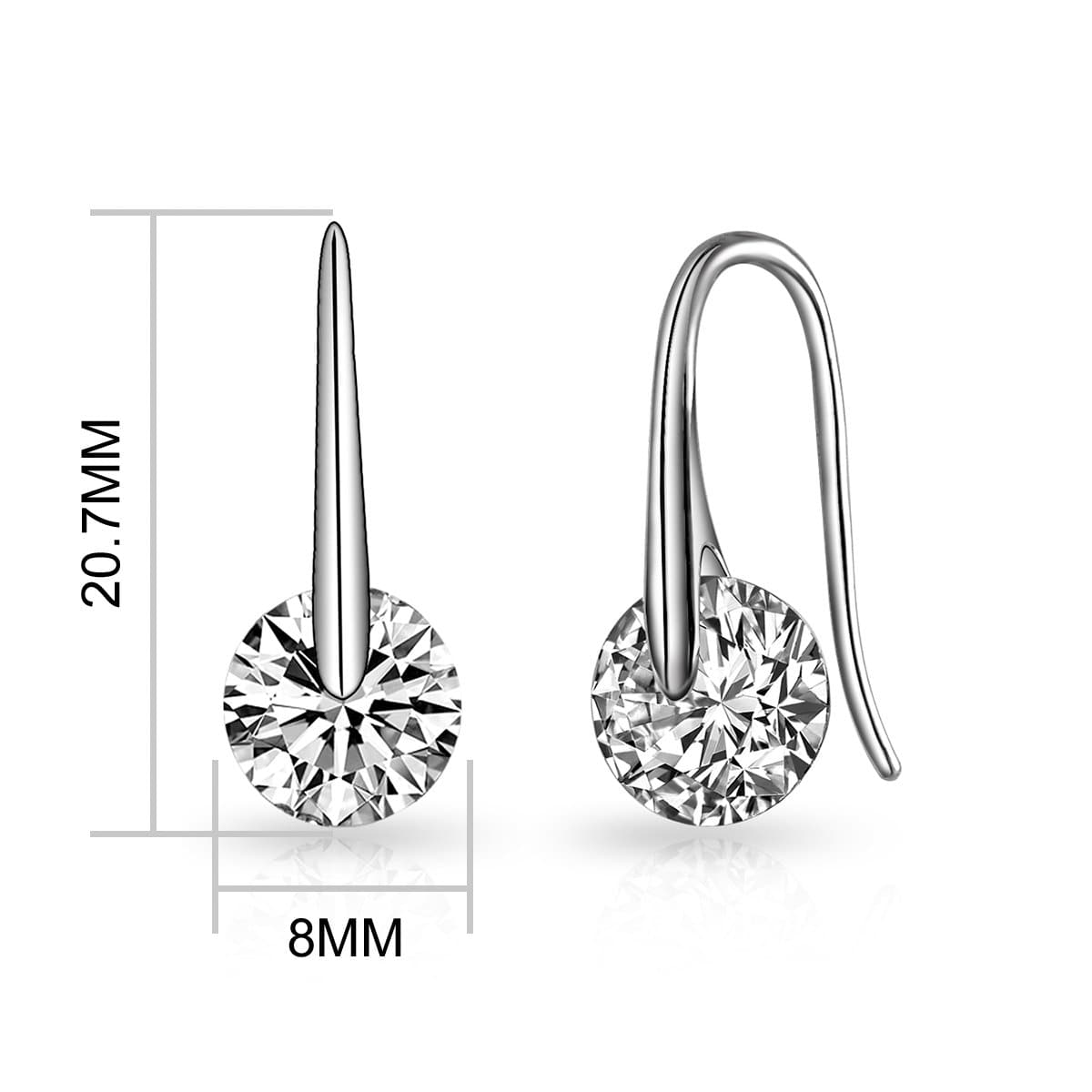 Atlas Earrings Created with Zircondia® Crystals