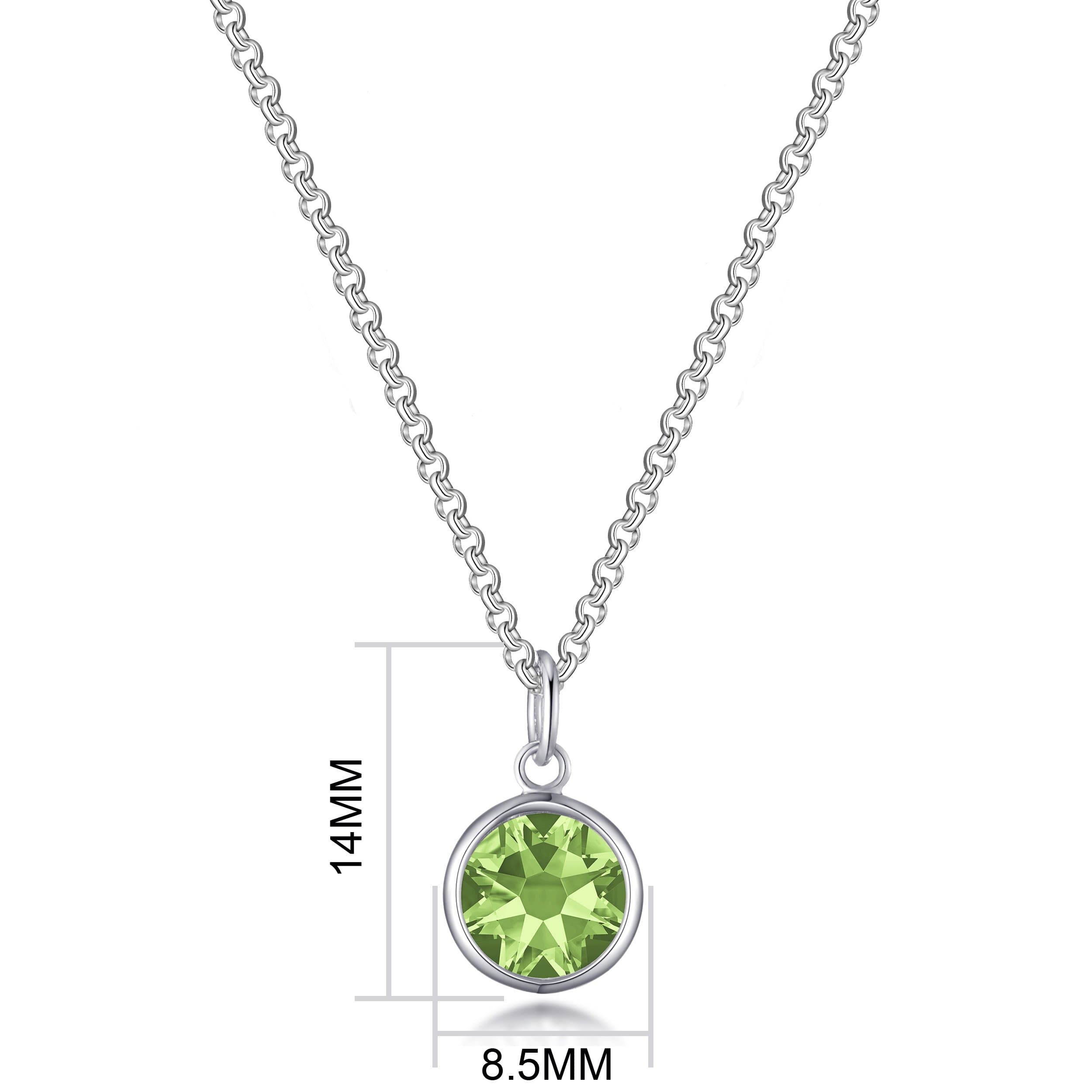 Light Green Crystal Necklace Created with Zircondia® Crystals