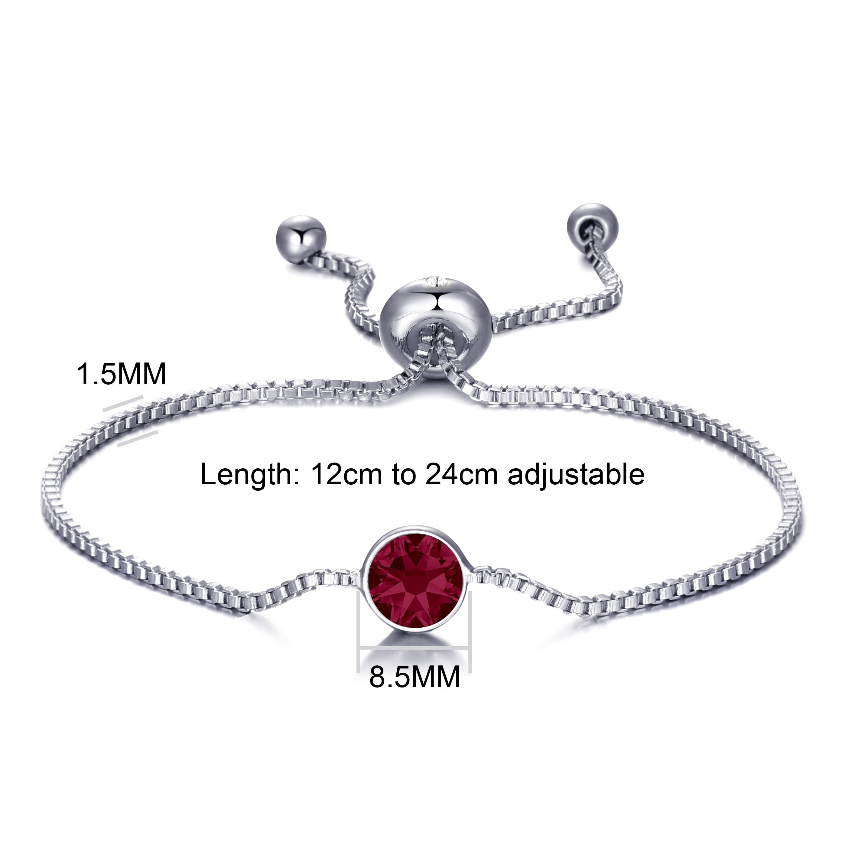 Red Crystal Bracelet Created with Zircondia® Crystals