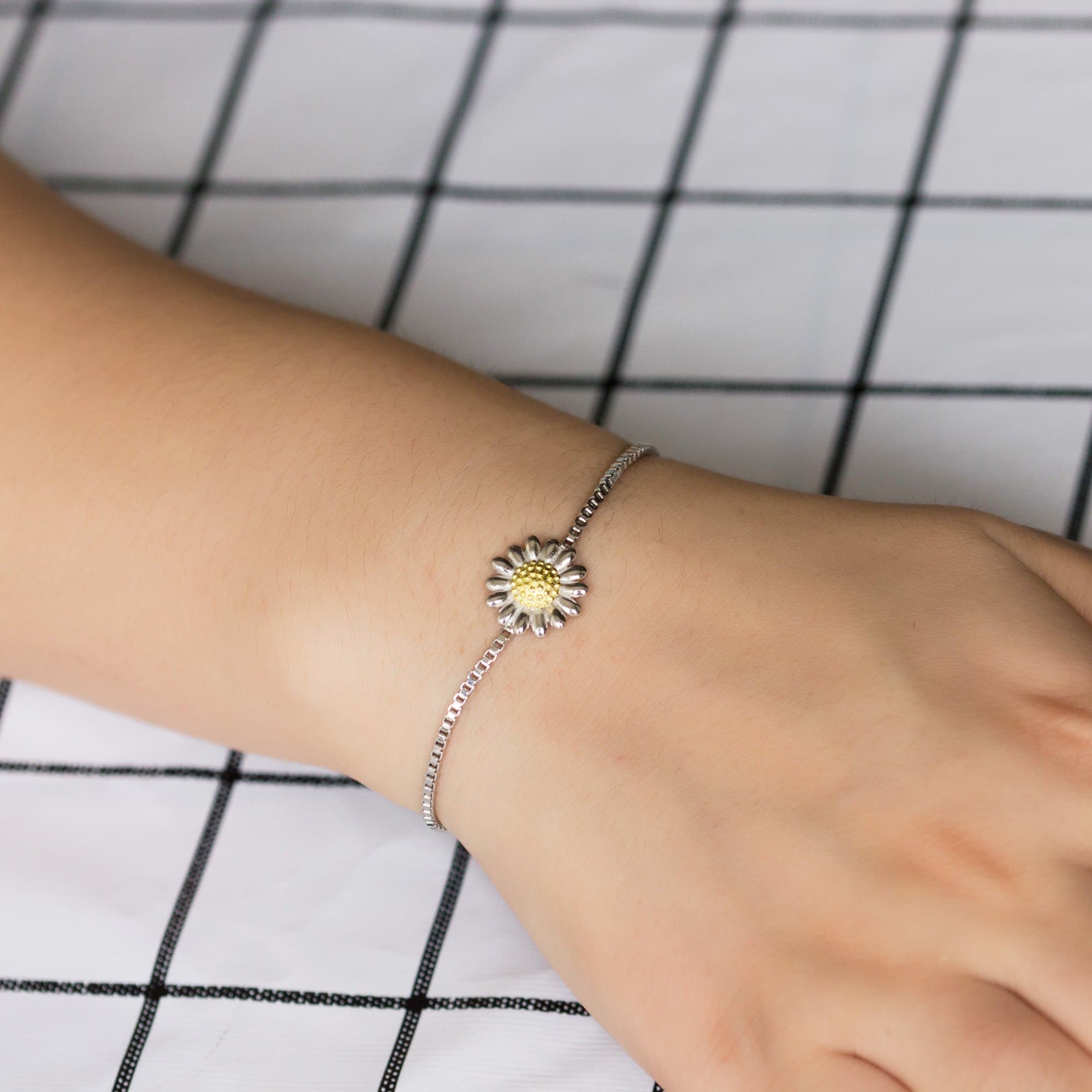 Daisy Friendship Bracelet Created with Zircondia® Crystals