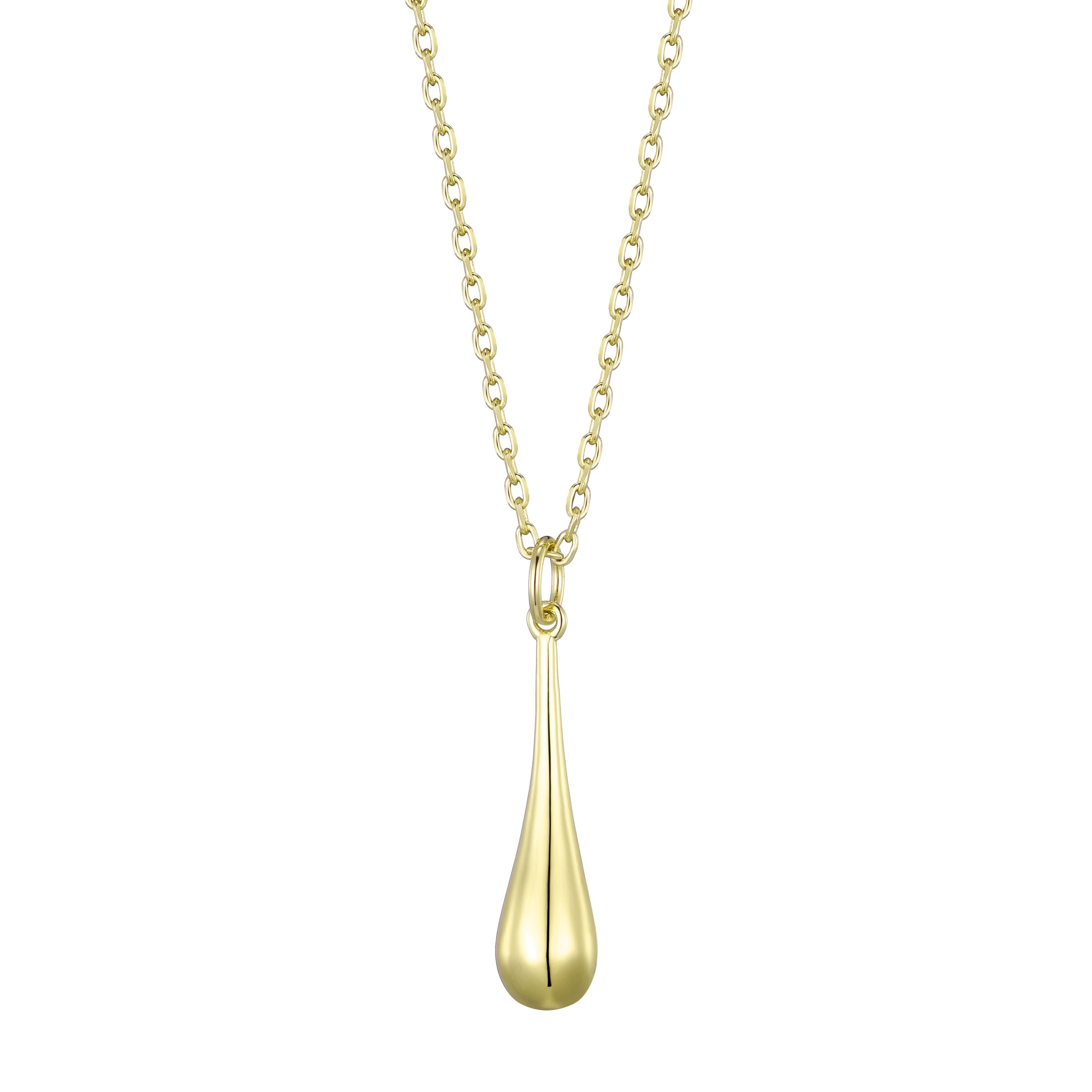 Gold Plated Teardrop Necklace