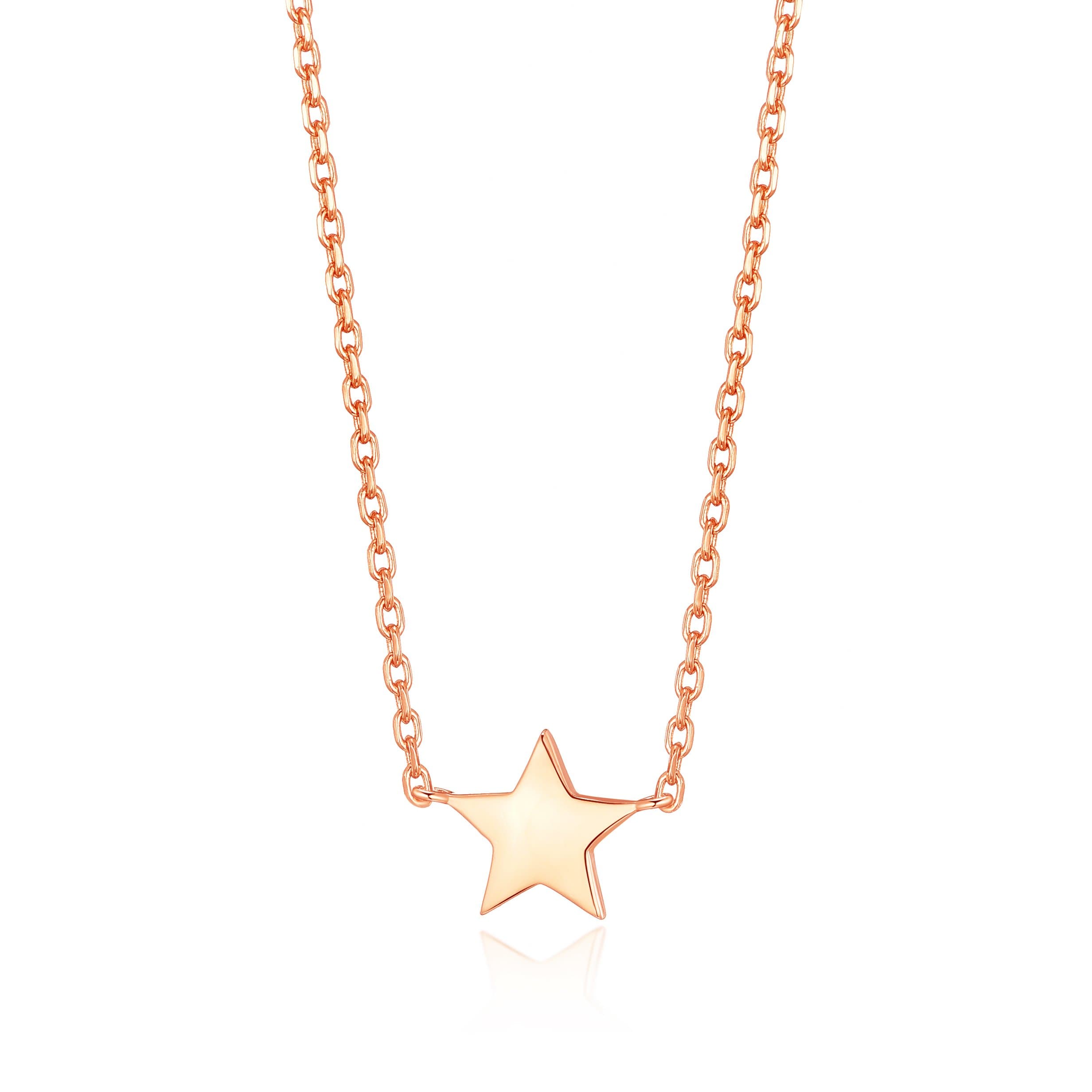 Rose Gold Plated Star Necklace with Quote Card