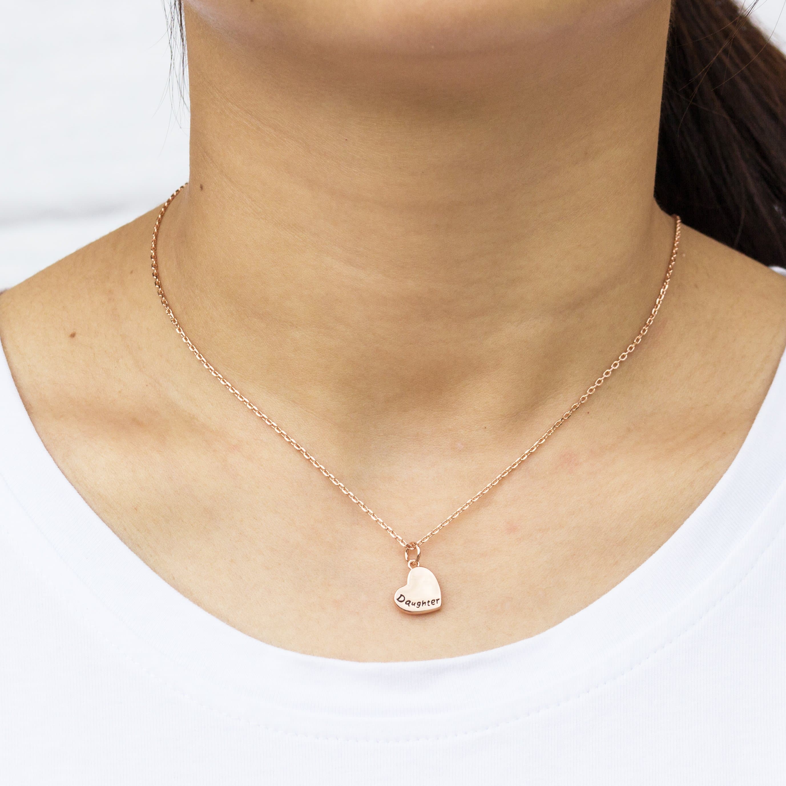 Rose Gold Plated Mother and Daughter Necklace Set