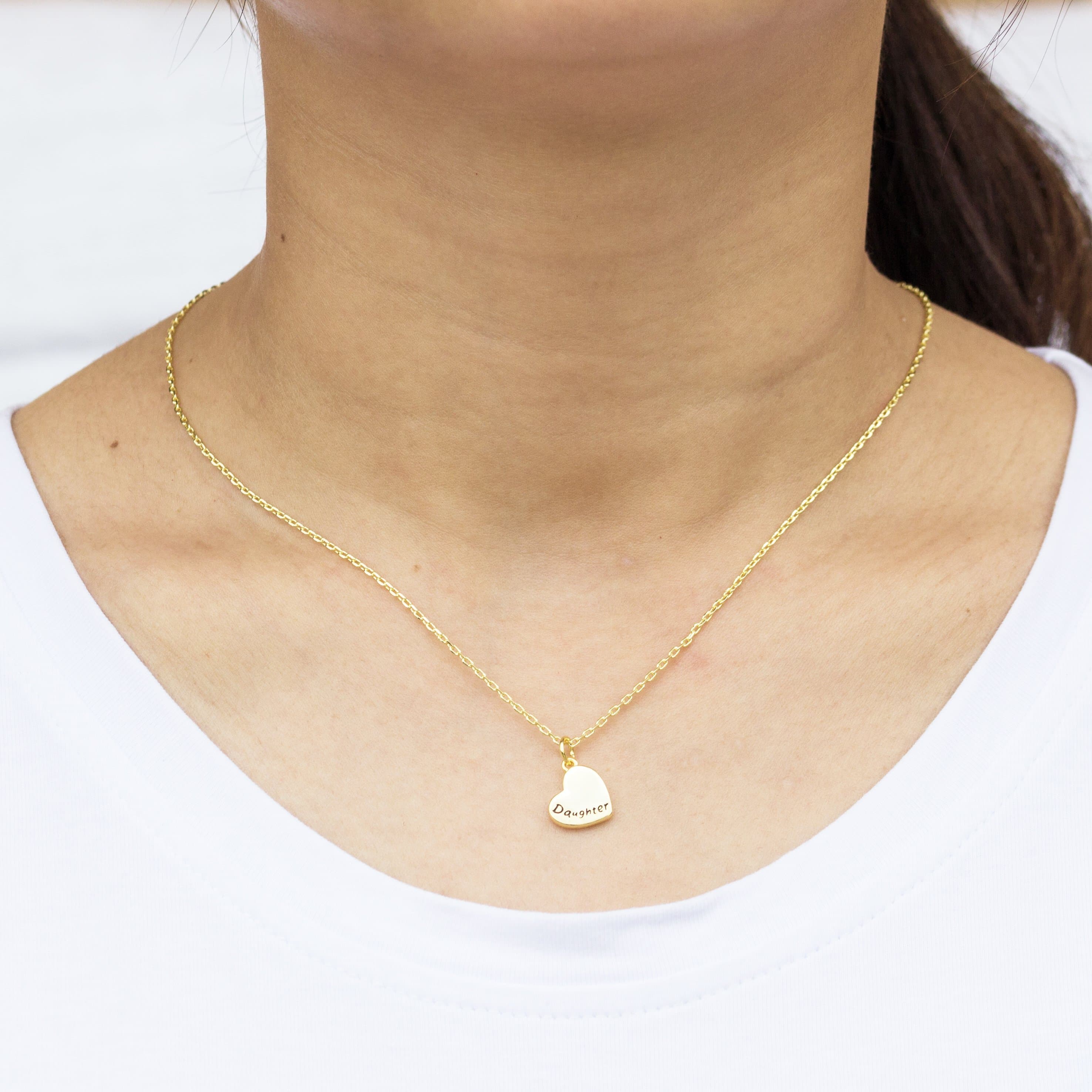 Gold Plated Mother and Daughter Necklace Set