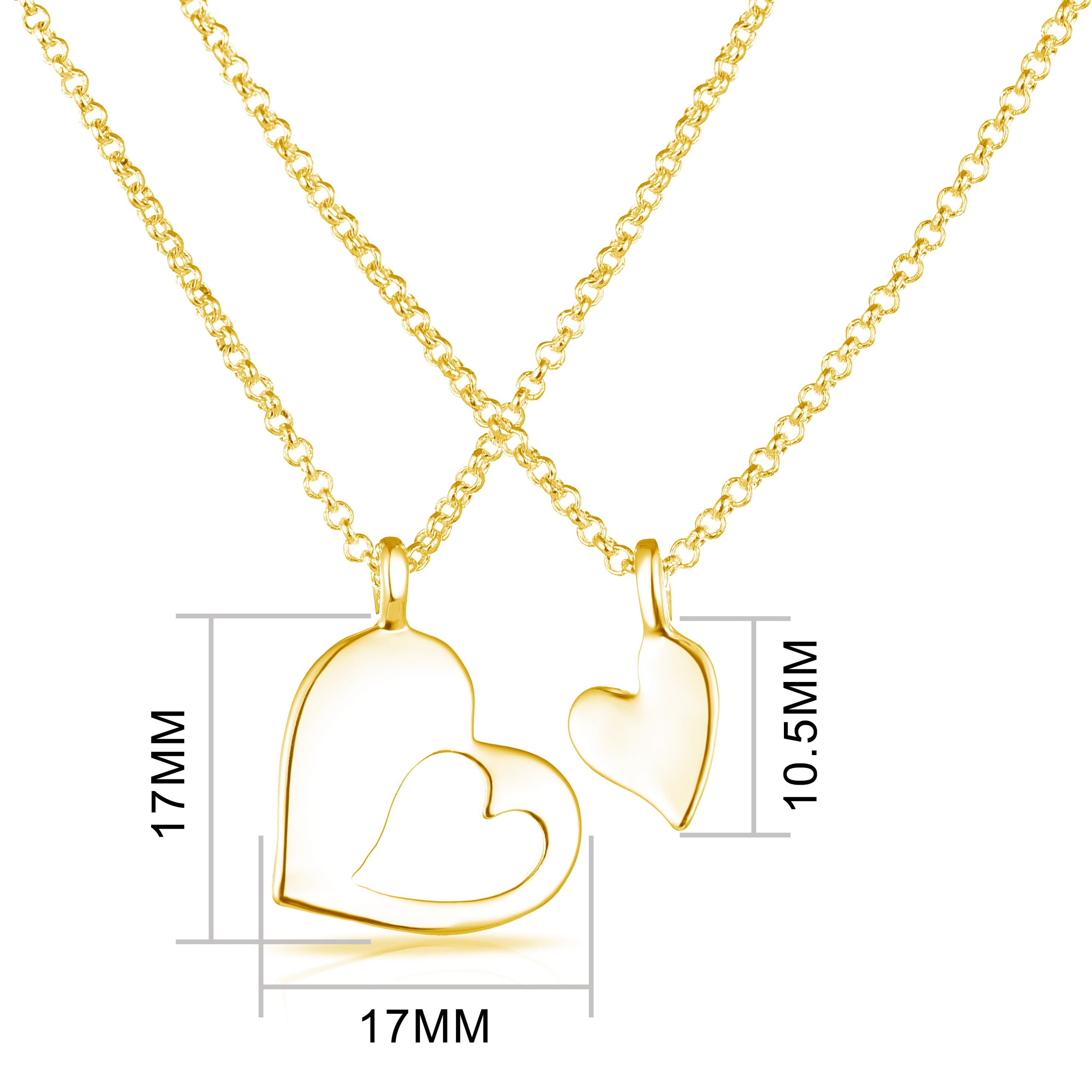 Gold Plated For Me For You Piece of My Heart Necklace Set