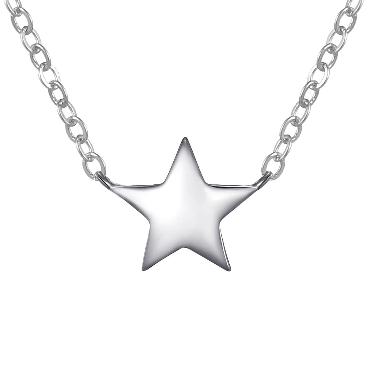 Sterling Silver Star Necklace by Philip Jones Jewellery