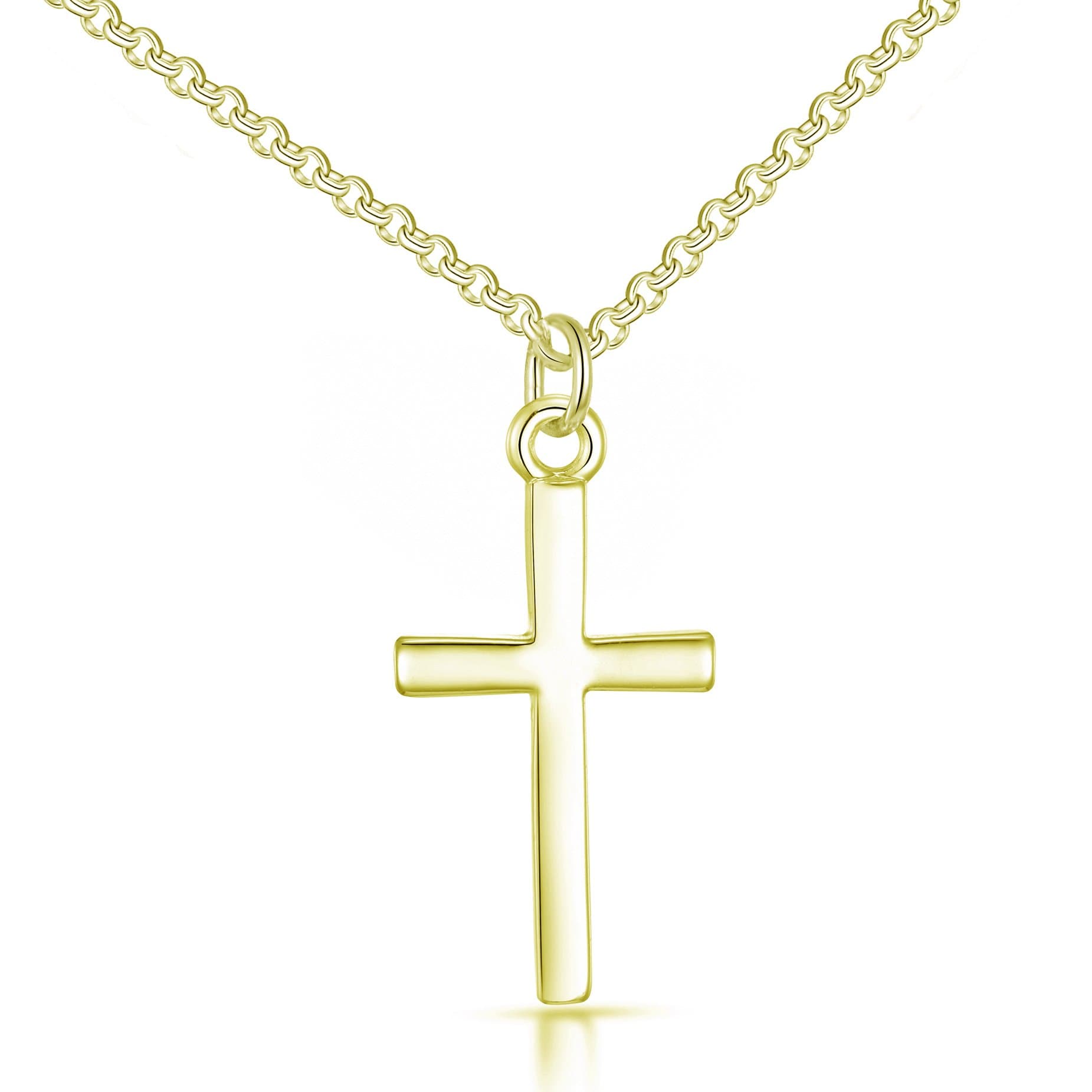 Gold Plated Cross Necklace by Philip Jones Jewellery