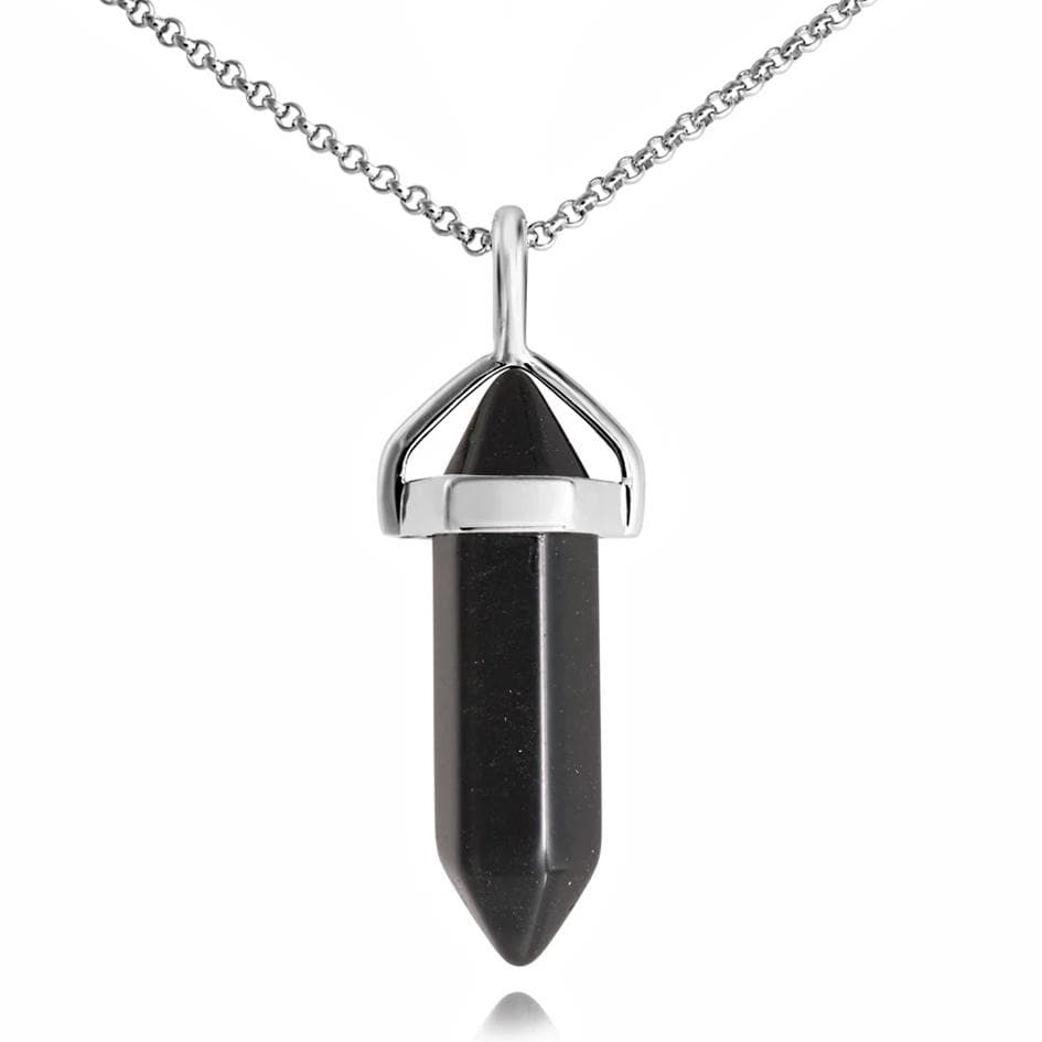 Black Onyx Genuine Gemstone Necklace by Philip Jones Jewellery