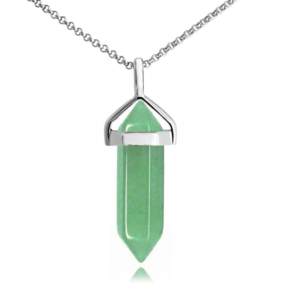 Green Aventurine Genuine Gemstone Necklace by Philip Jones Jewellery
