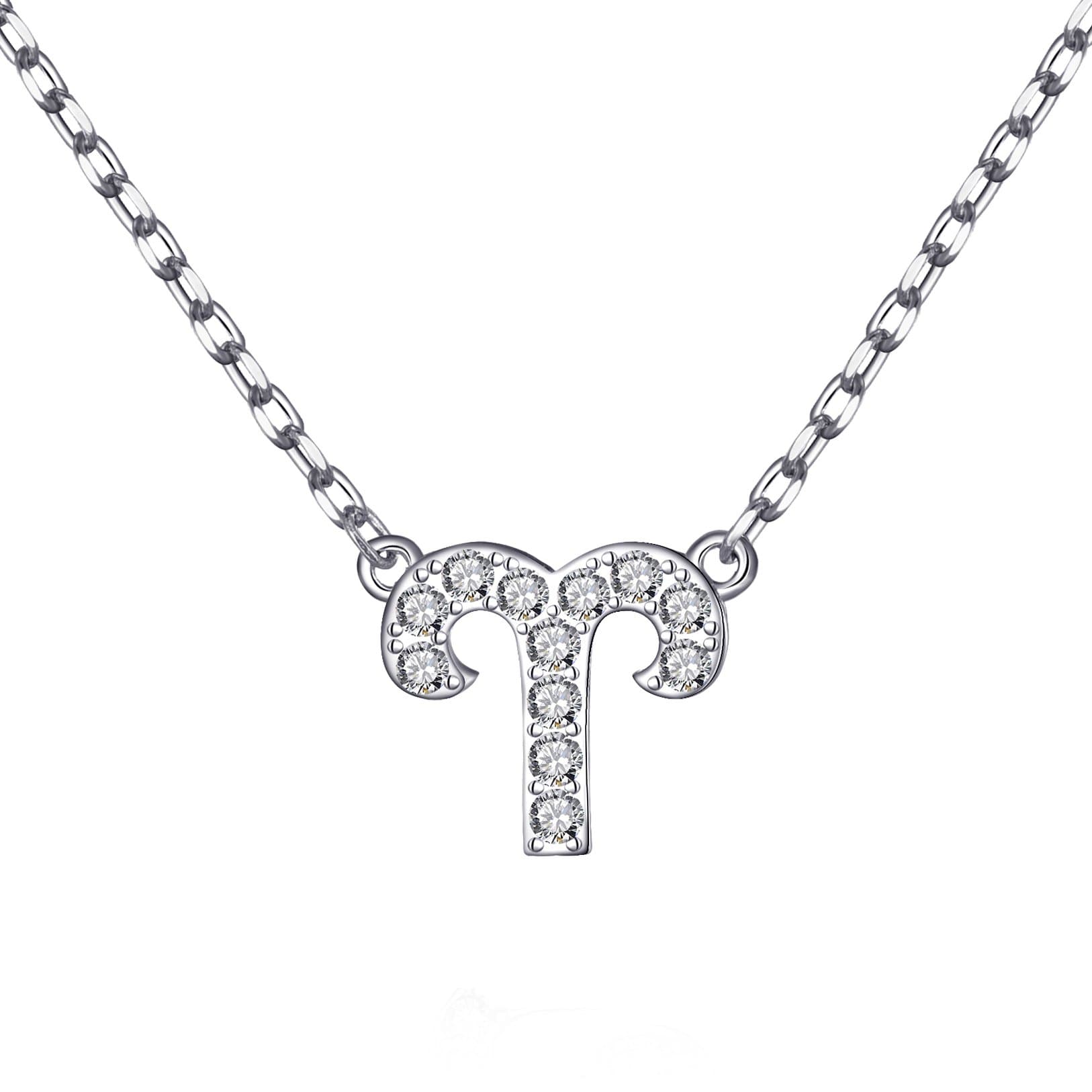 Aries Zodiac Necklace Created with Zircondia® Crystals