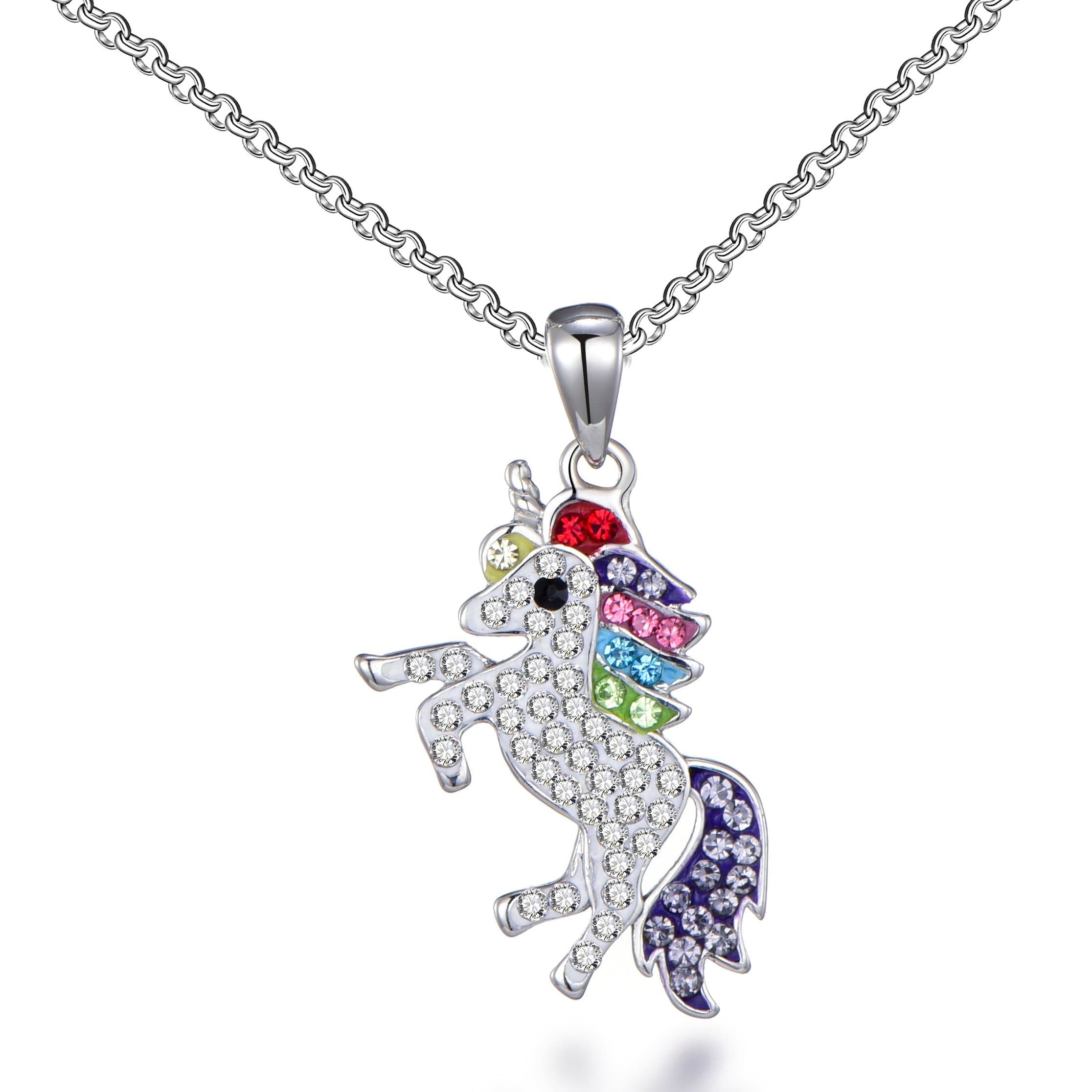 Unicorn Necklace with Zircondia® Crystals by Philip Jones Jewellery