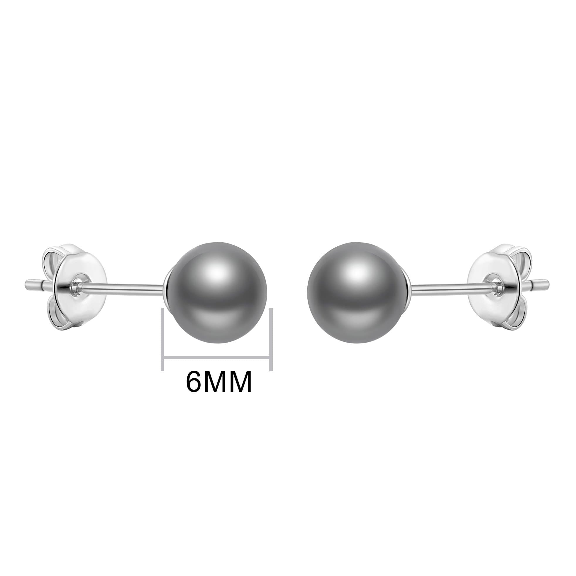 Grey Shell Pearl Earrings
