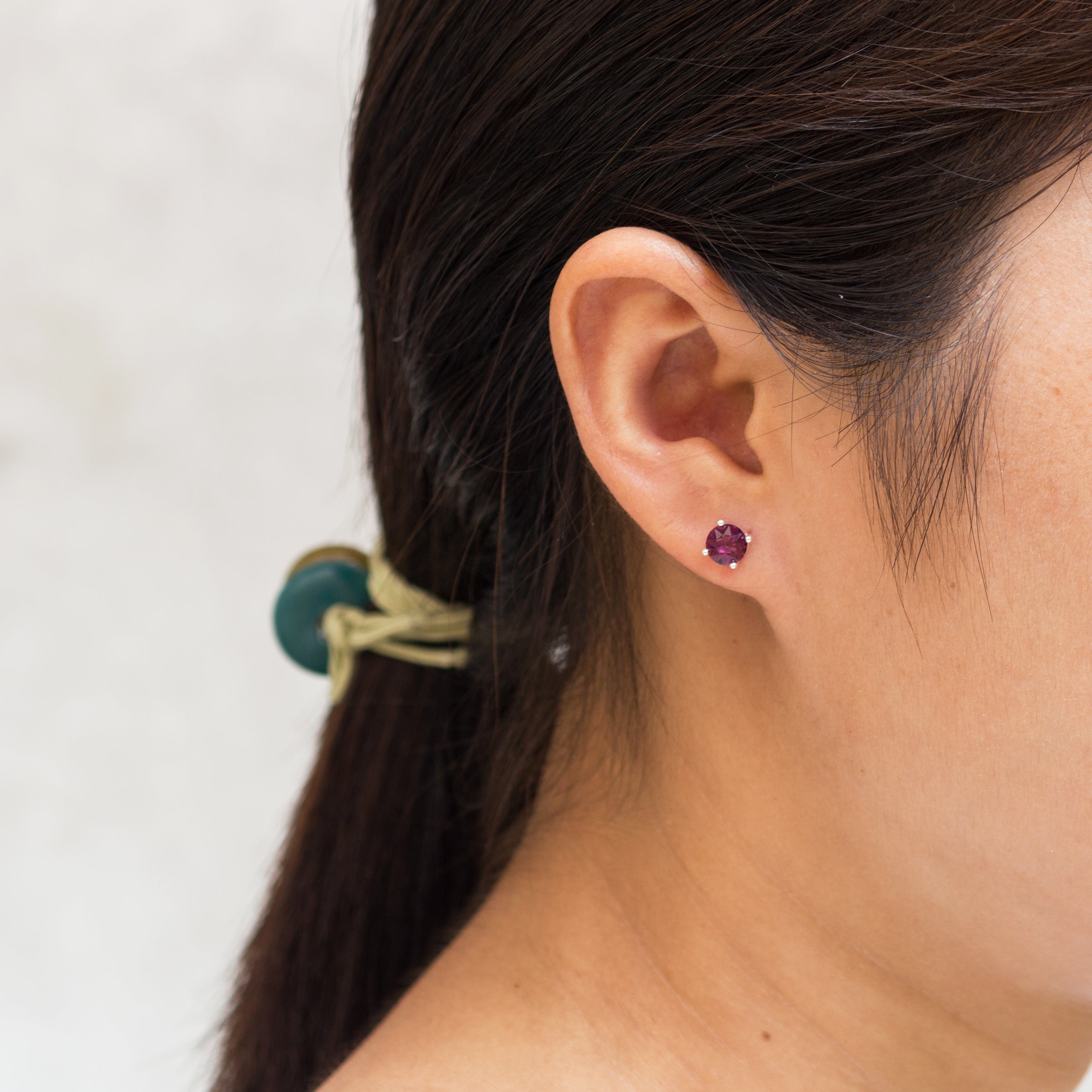 Purple Stud Earrings Created with Zircondia® Crystals