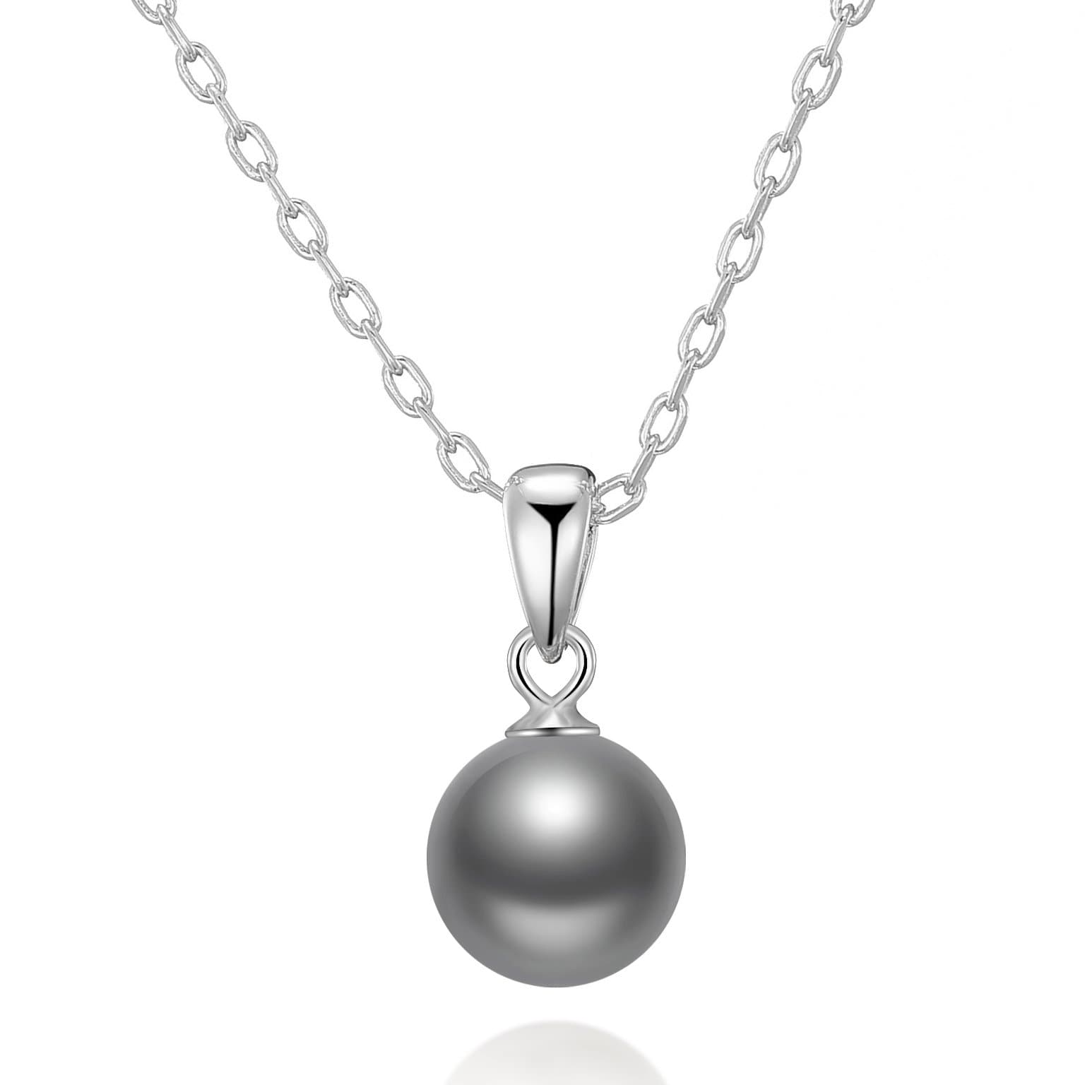 Grey Shell Pearl Necklace by Philip Jones Jewellery