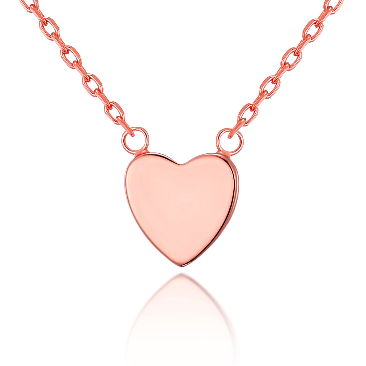 Rose Gold Plated Heart Necklace by Philip Jones Jewellery