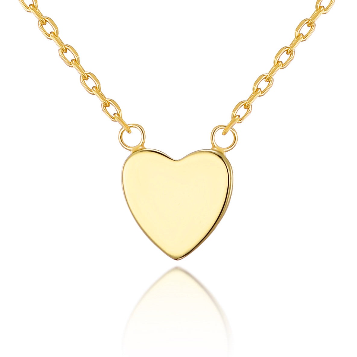 Gold Plated Heart Necklace by Philip Jones Jewellery