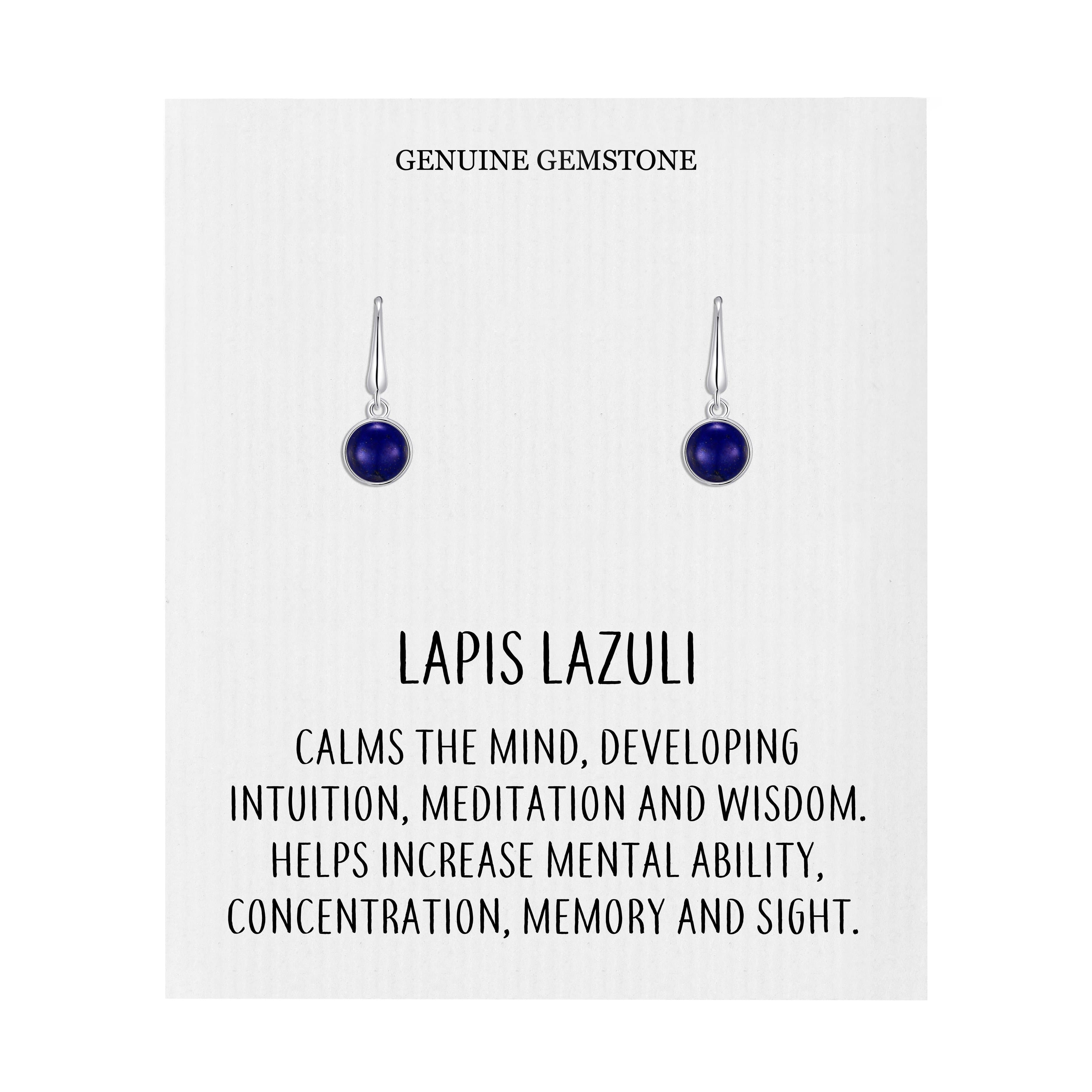 Lapis Drop Earrings with Quote Card by Philip Jones Jewellery