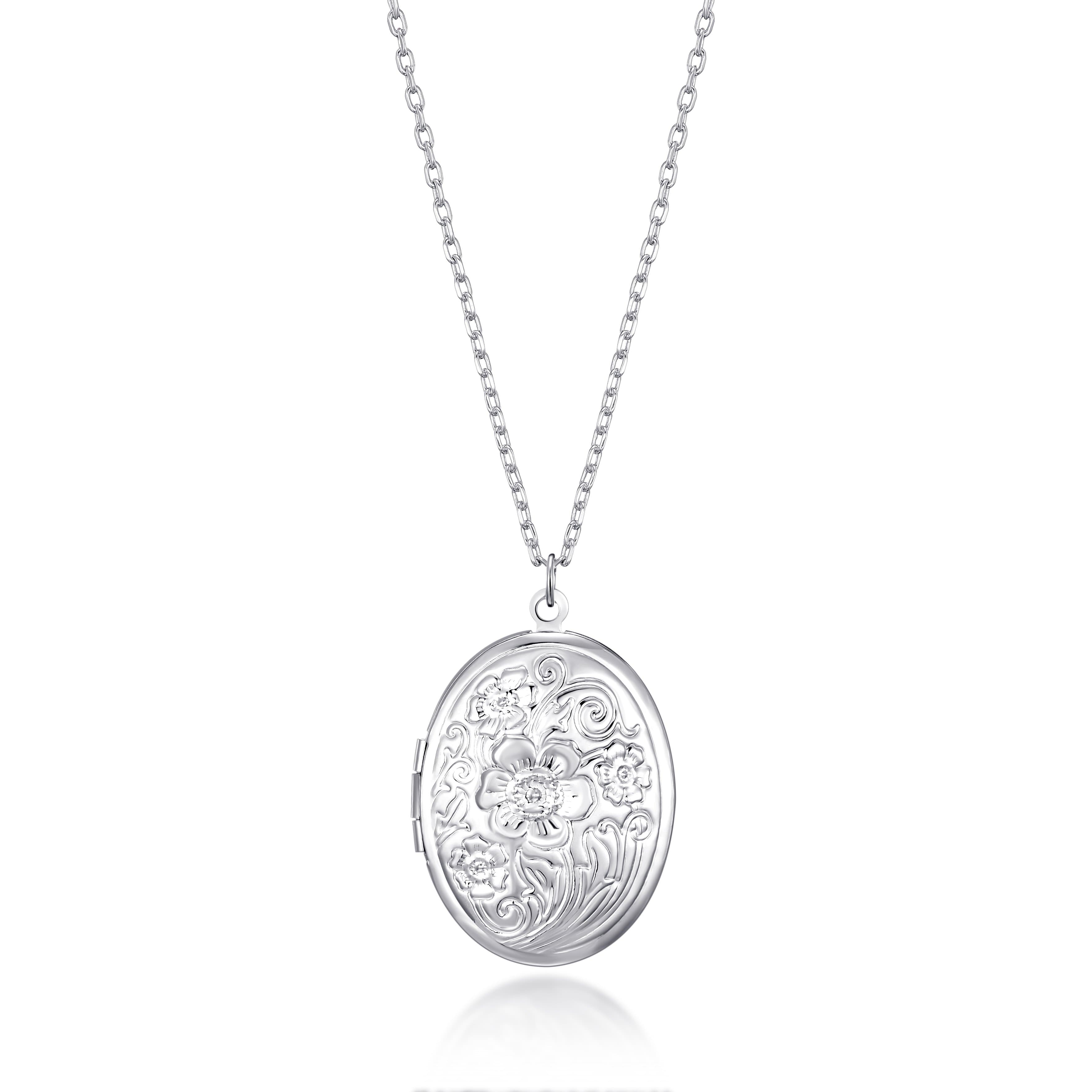 Silver Plated Oval Locket