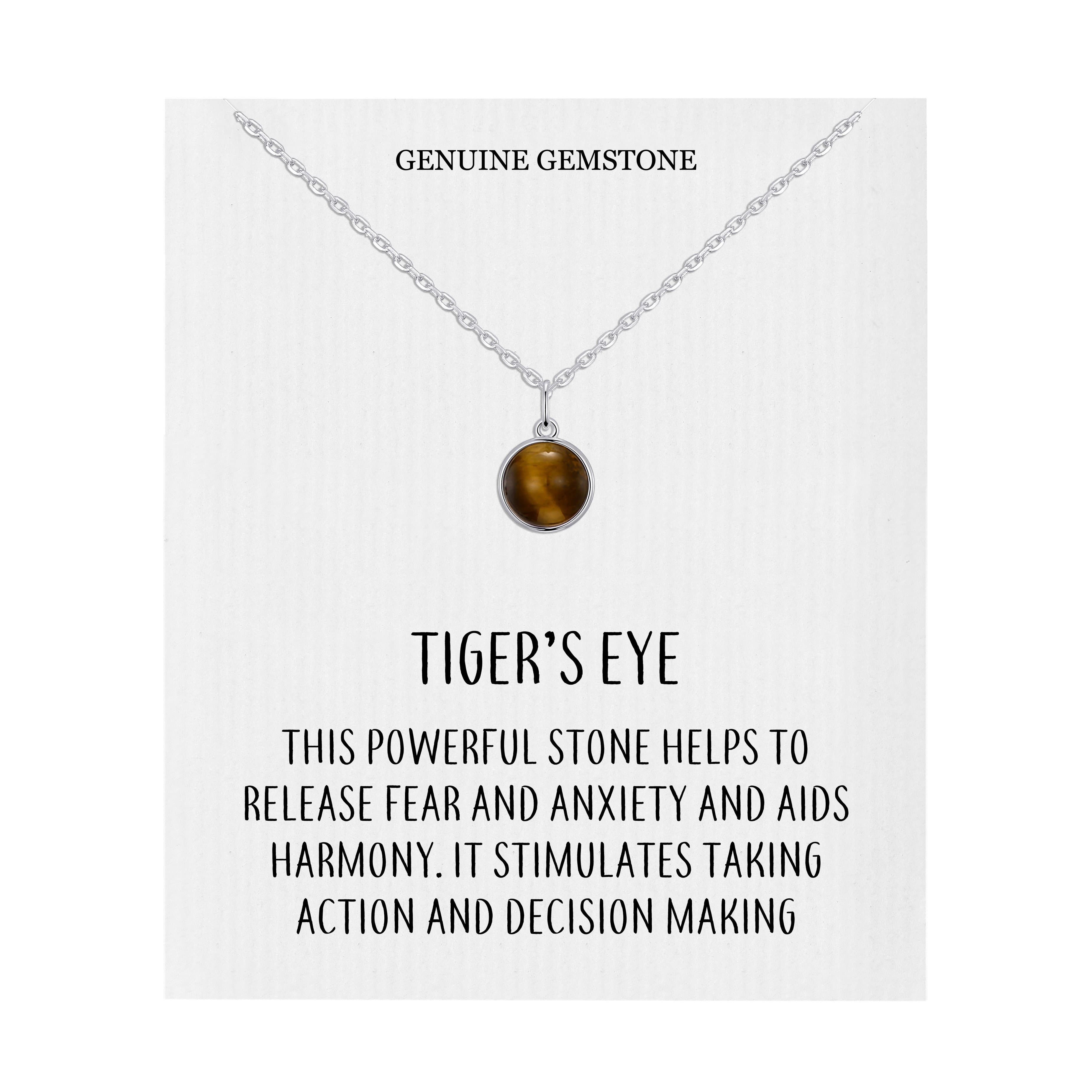Tiger's Eye Necklace with Quote Card by Philip Jones Jewellery