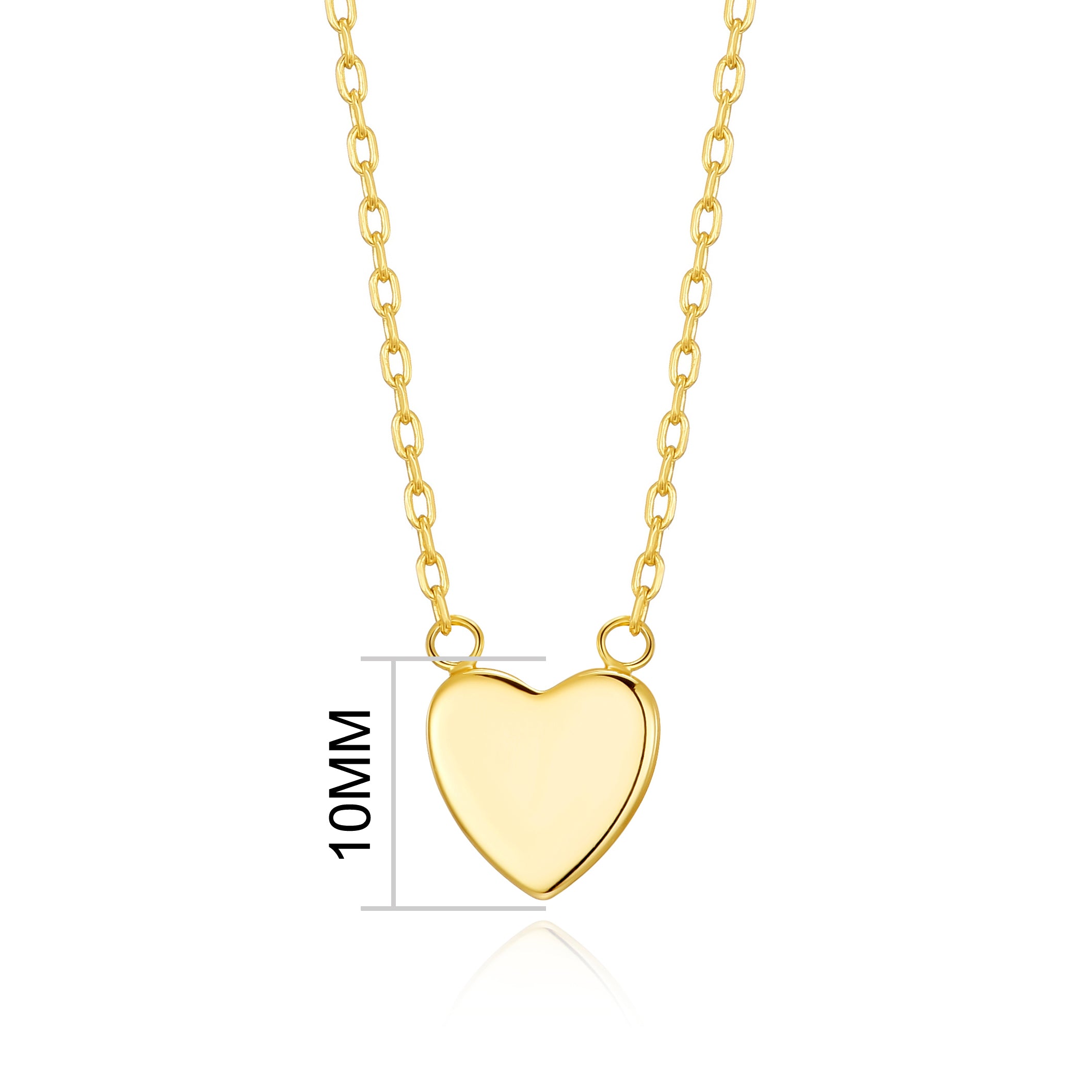 Gold Plated Heart Necklace with Quote Card