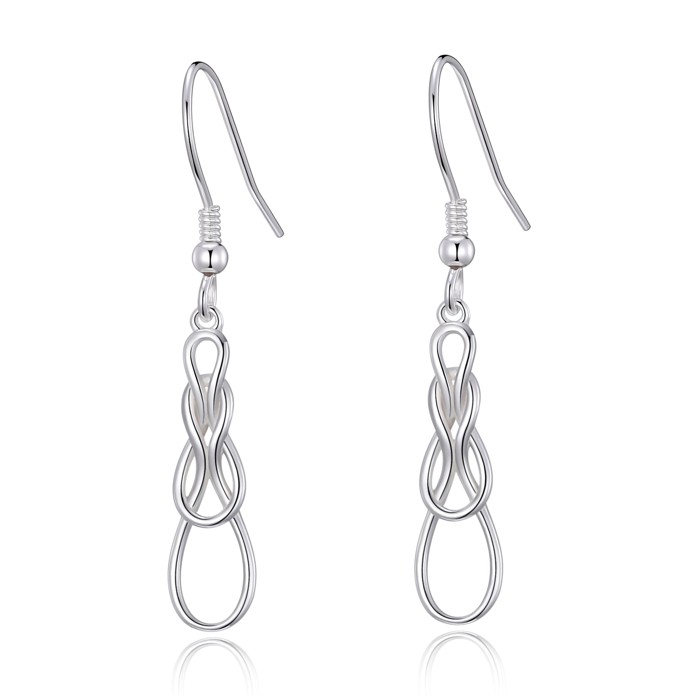 Sterling Silver Celtic Knot Earrings by Philip Jones Jewellery