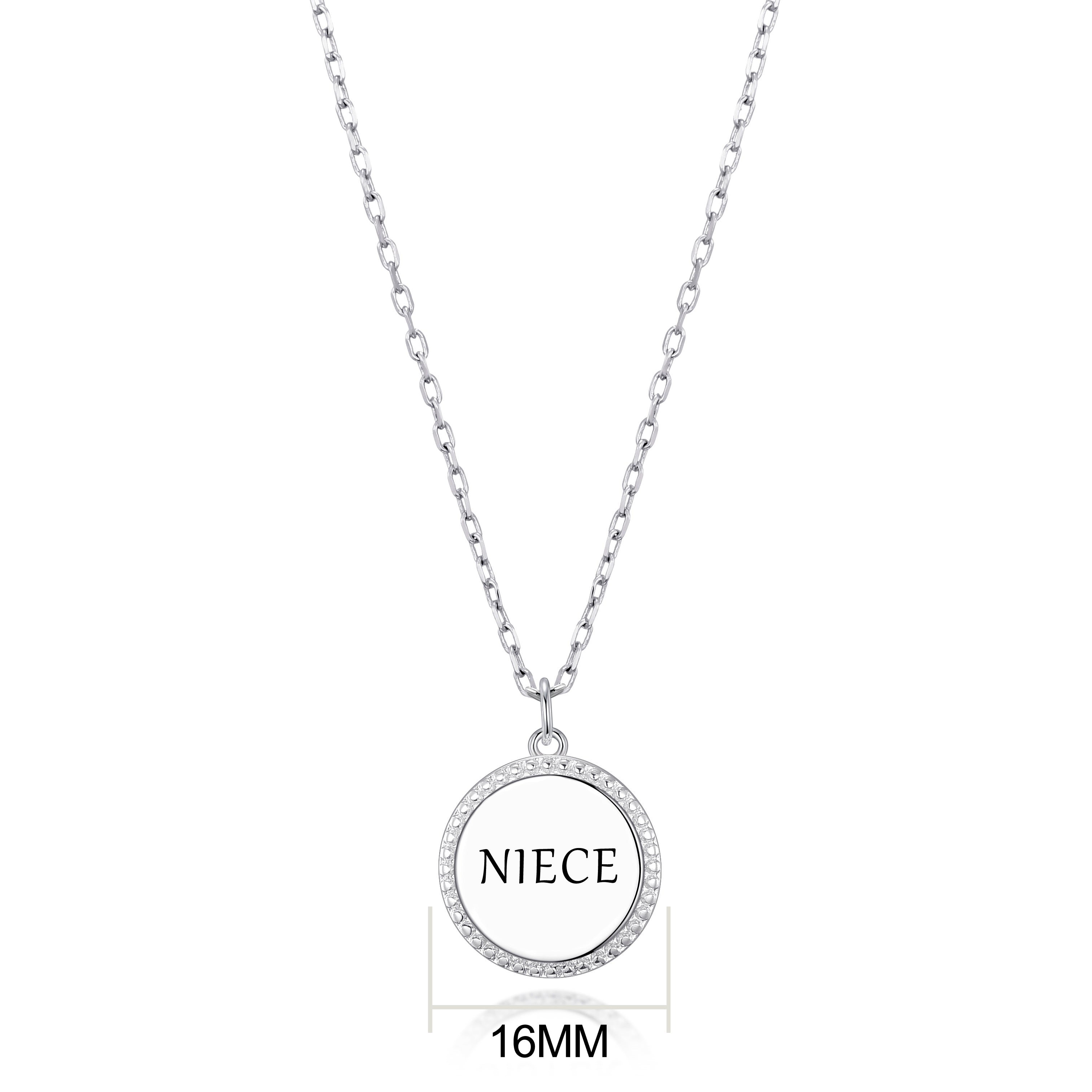 Silver Plated Filigree Disc Niece Necklace
