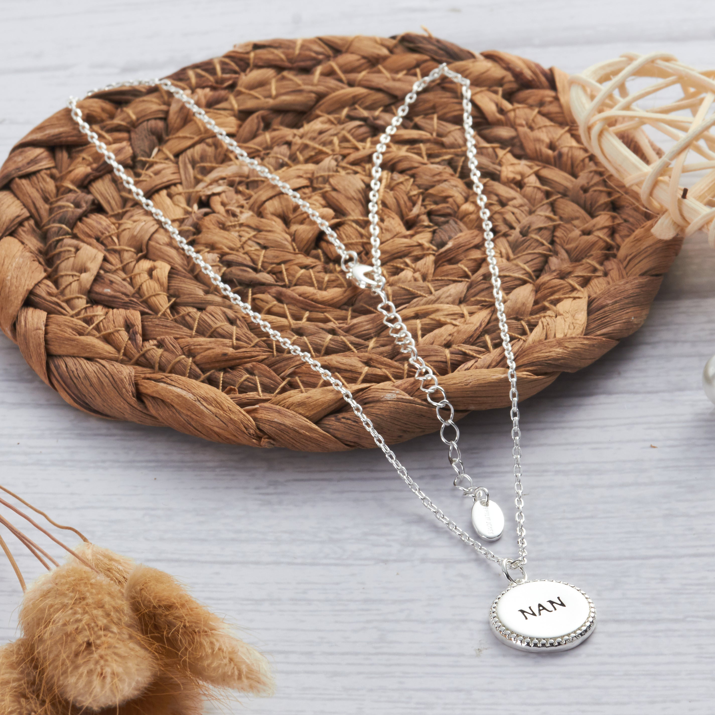Silver Plated Filigree Disc Nan Necklace