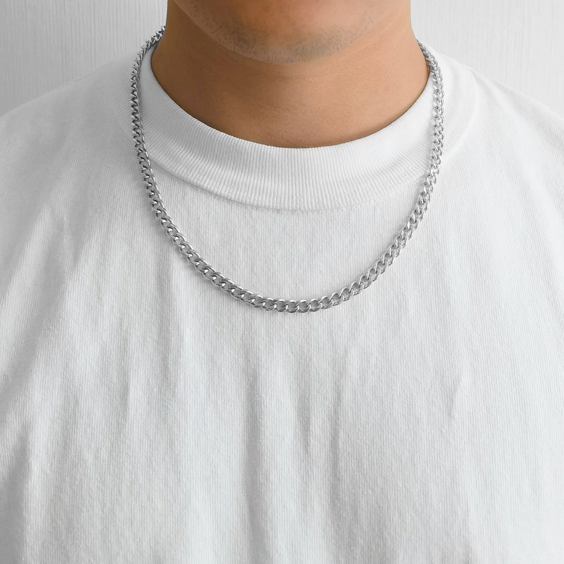 Men's 6mm Stainless Steel 18-24 Inch Curb Chain Necklace