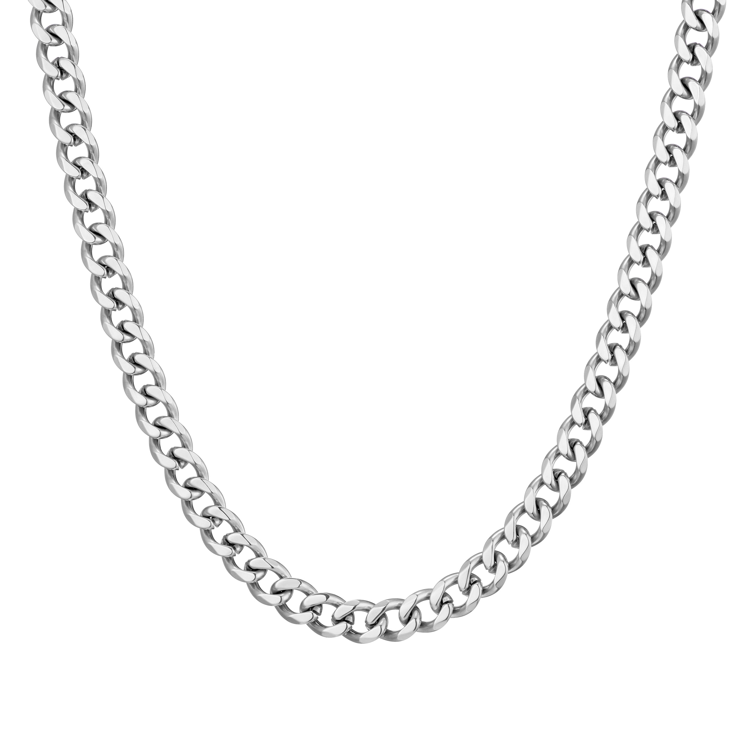 Men's 12mm Stainless Steel 22 Inch Curb Chain Necklace