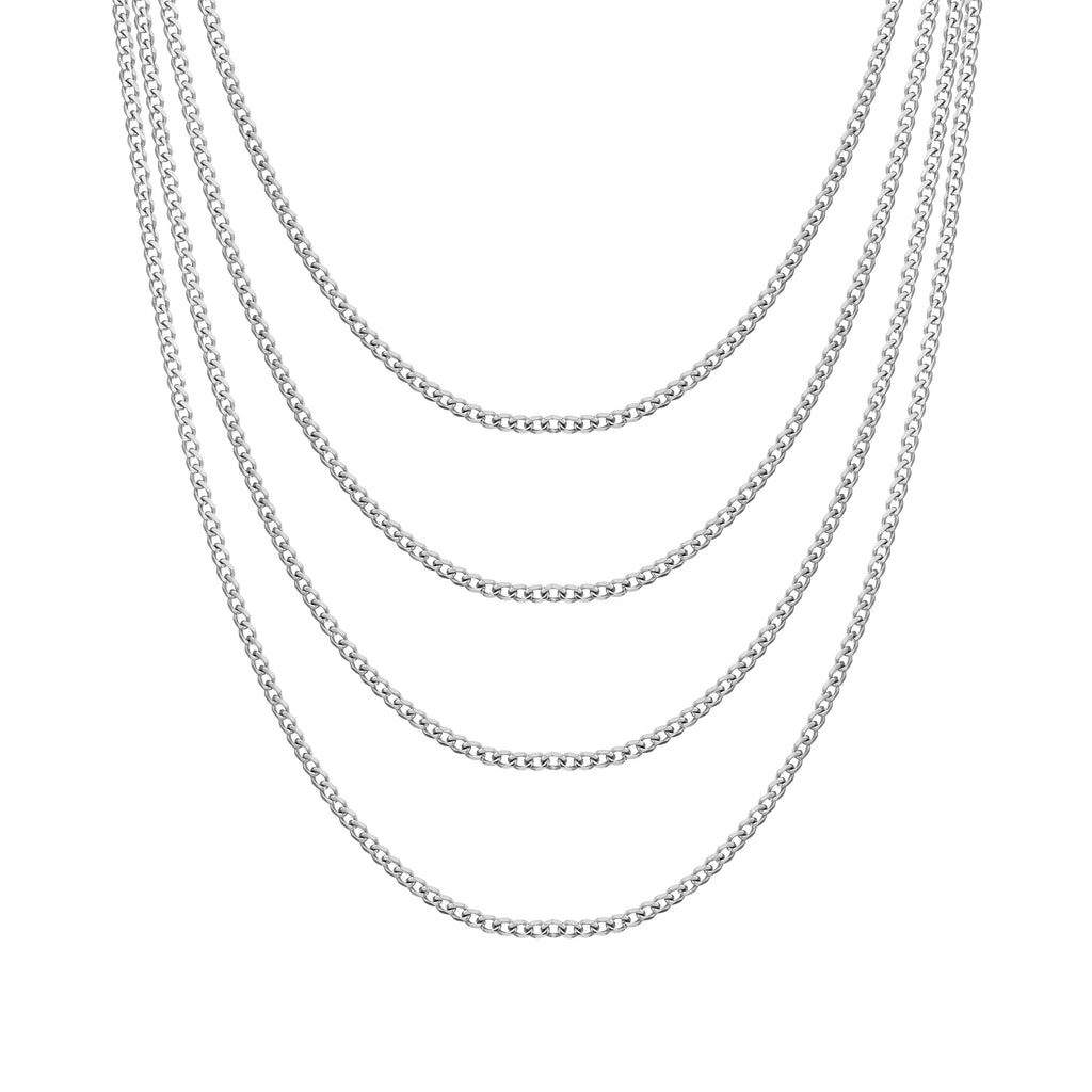 Men's Stainless Steel Curb Chain Necklace, 24 24 inch