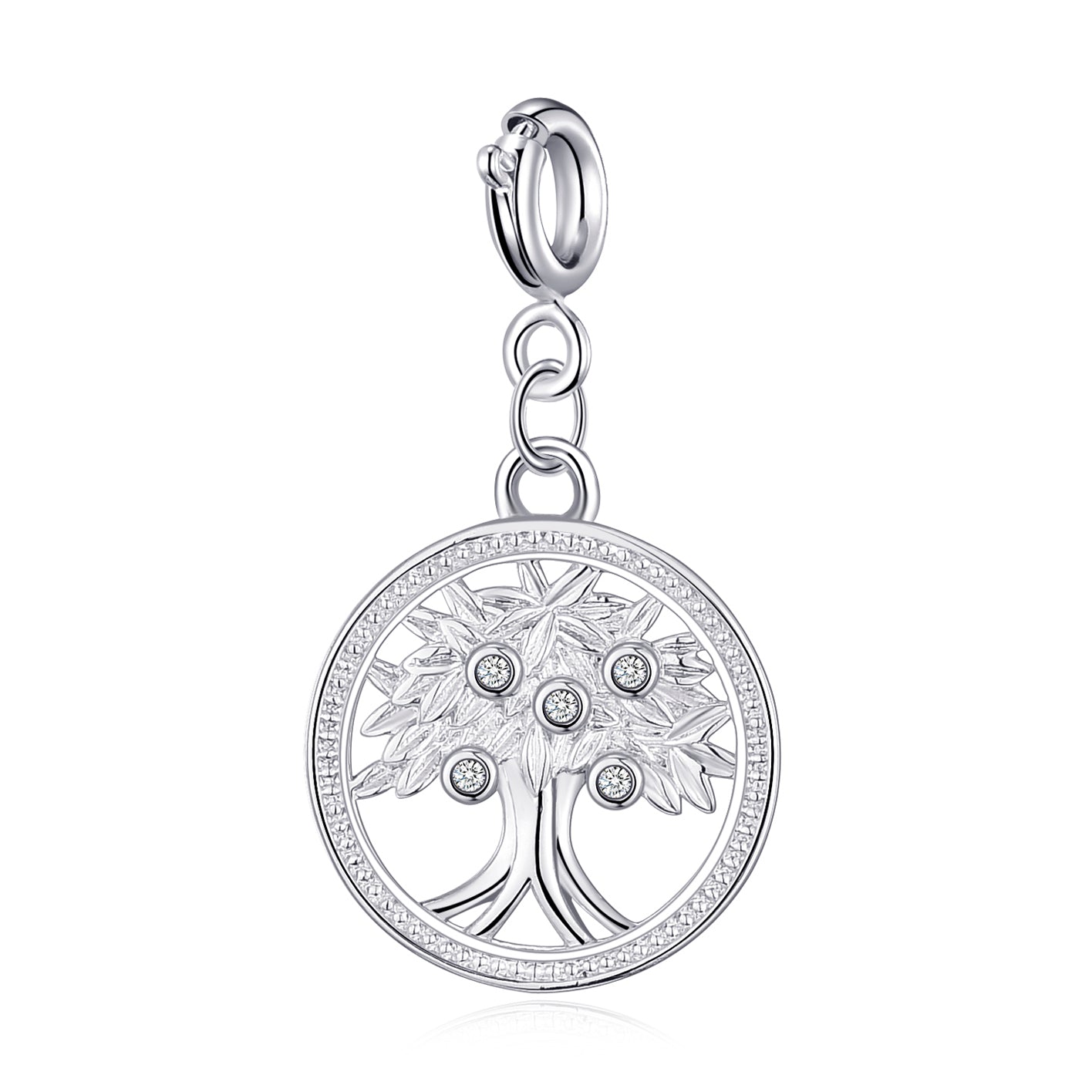 Tree of Life Charm Created with Zircondia® Crystals by Philip Jones Jewellery