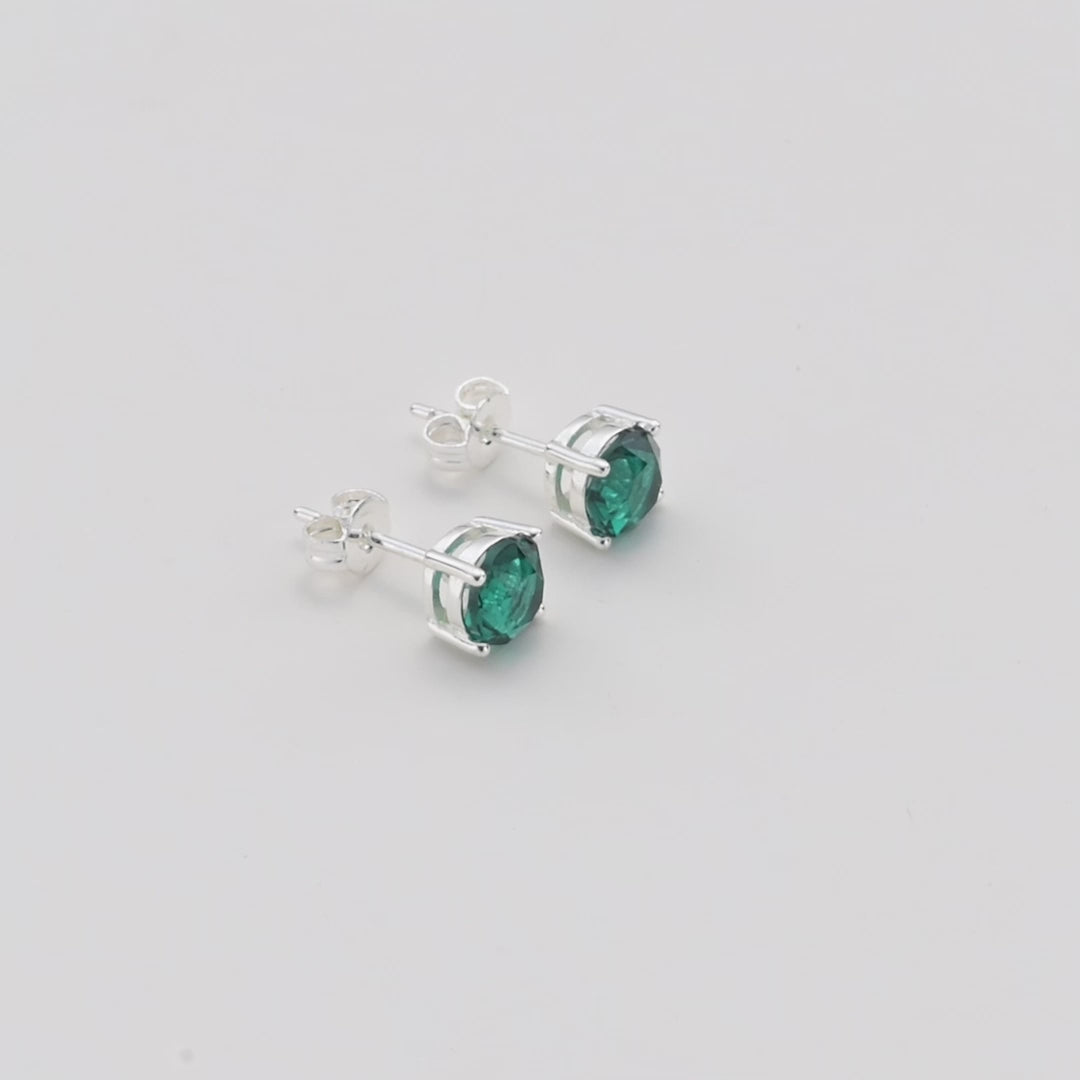 May (Emerald) Birthstone Earrings Created with Zircondia® Crystals