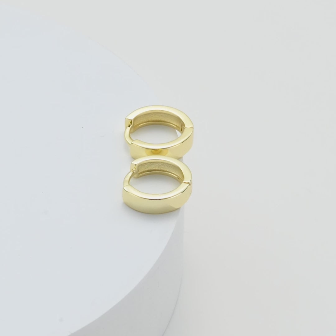 Gold Plated Huggie Earrings Video