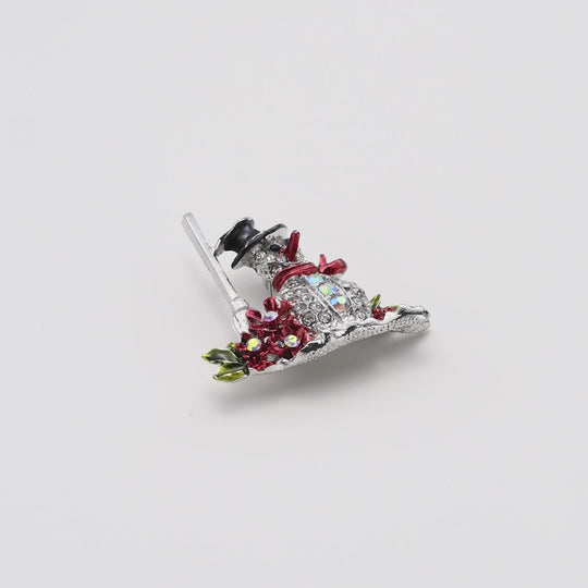Snowman Christmas Brooch Video