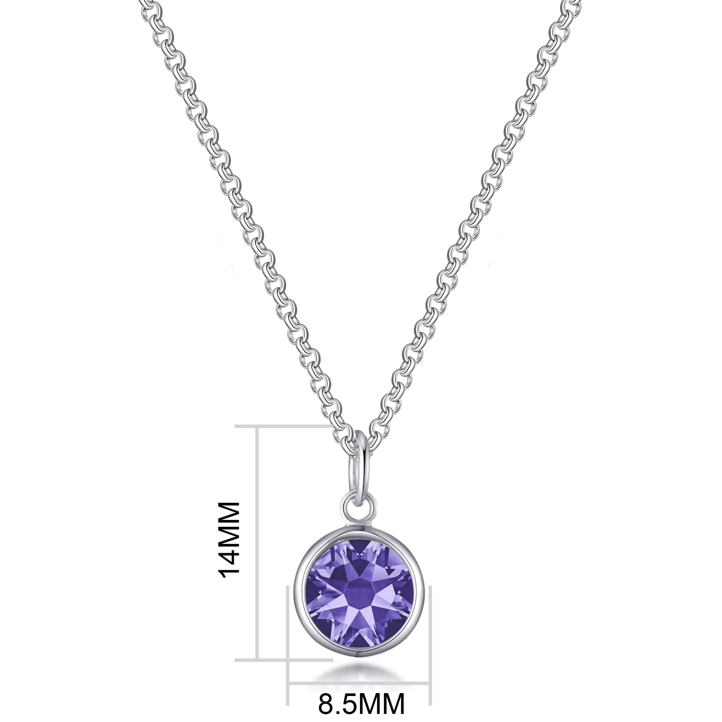 Light Purple Crystal Necklace Created with Zircondia® Crystals