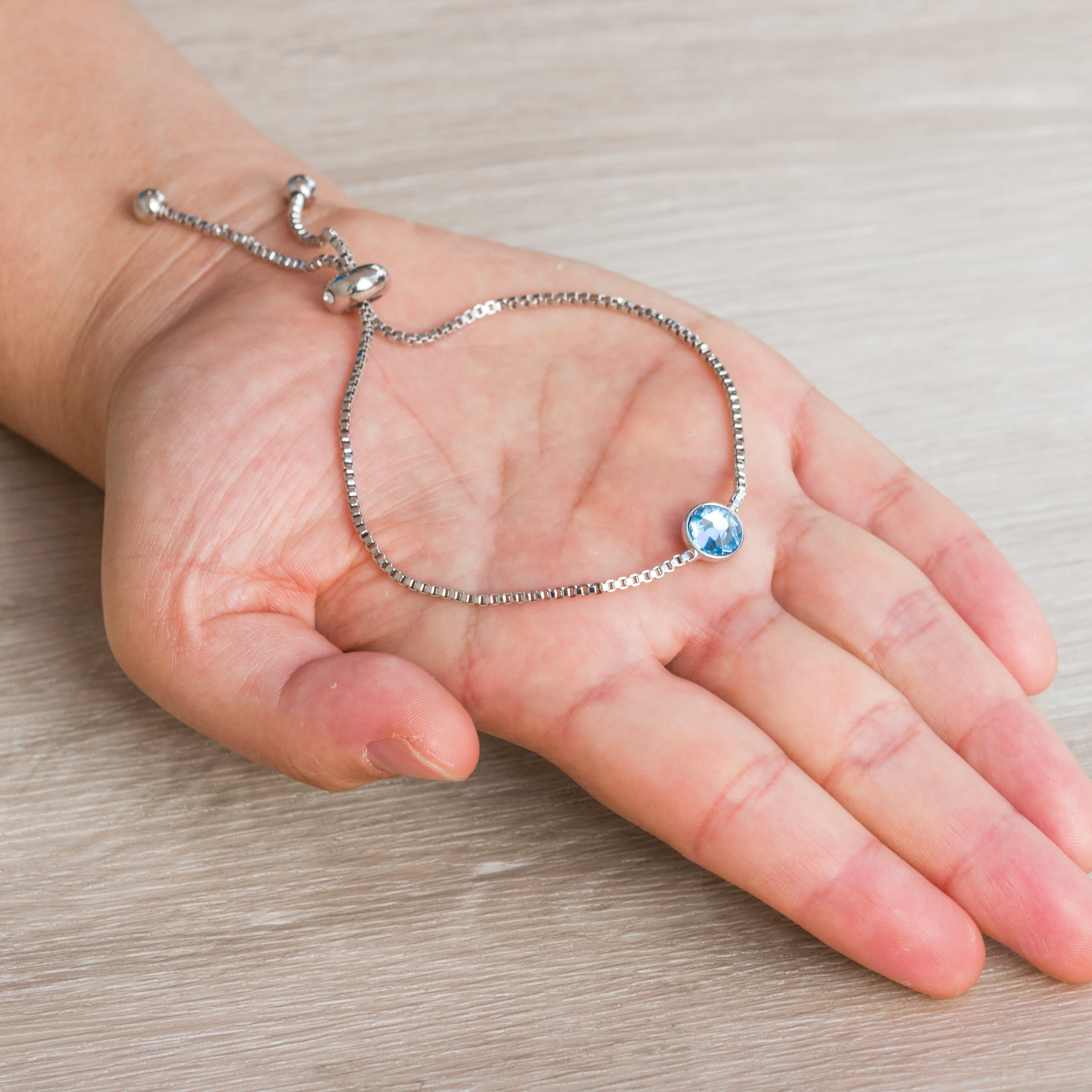 Light Blue Crystal Bracelet Created with Zircondia® Crystals
