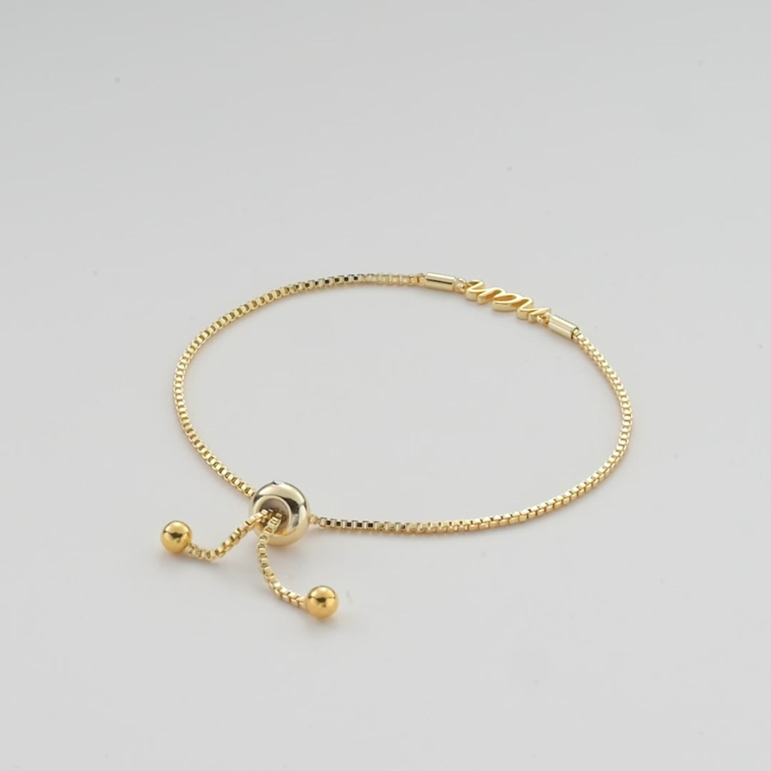 Gold Plated Nan Bracelet Created with Zircondia® Crystals Video